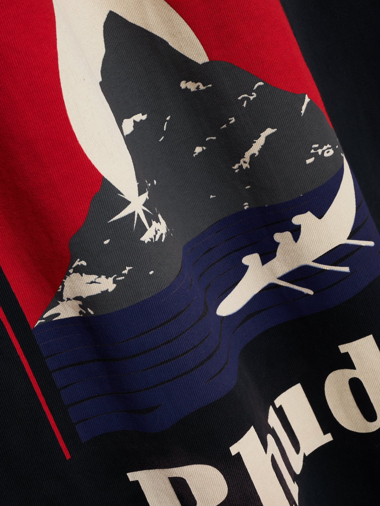 MOONLIGHT REGATTA TEE - VINTAGE BLACK\/ WHITE