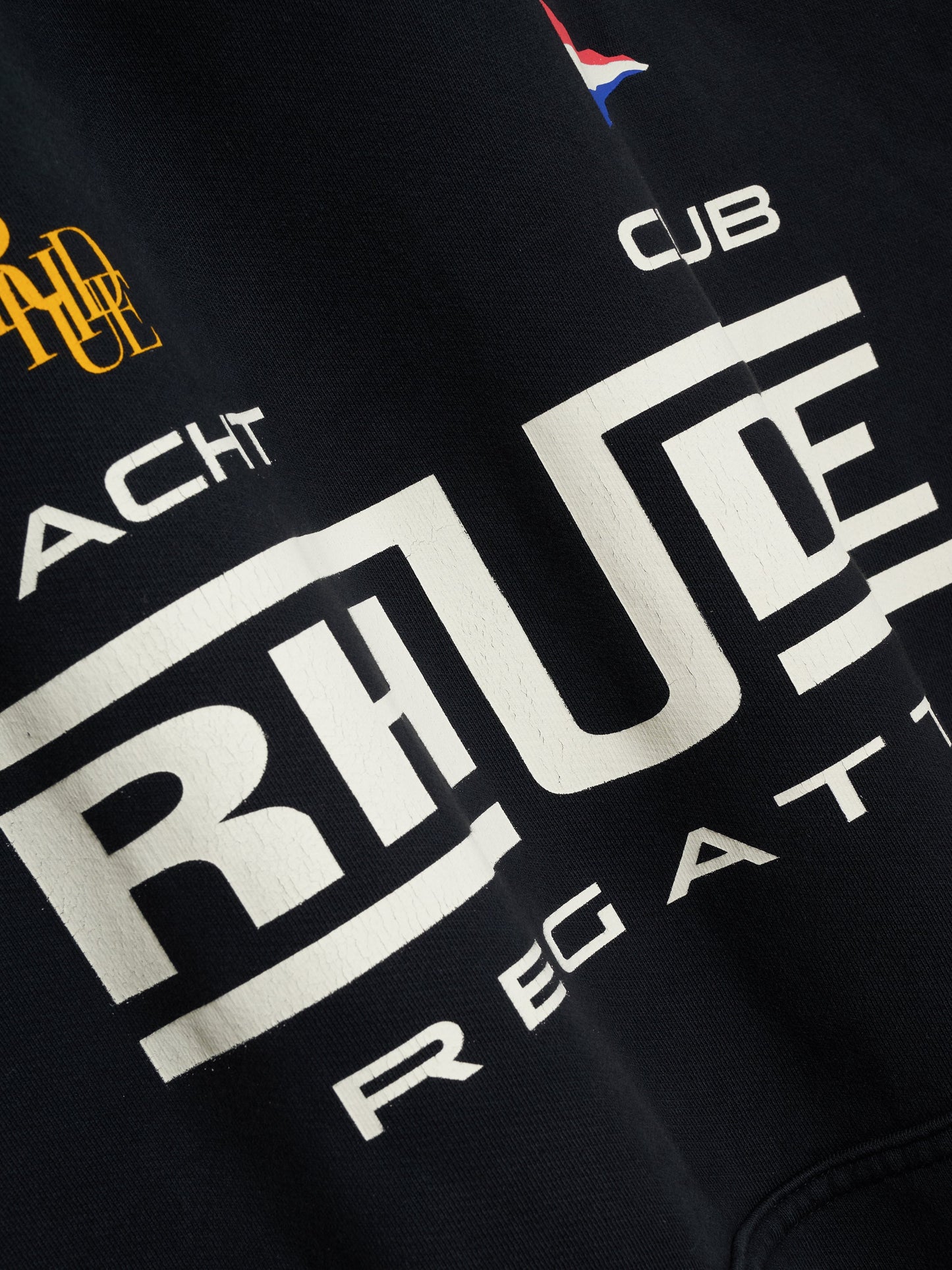 RHUDE REGATTA CLUB HOODIE - VTG BLACK