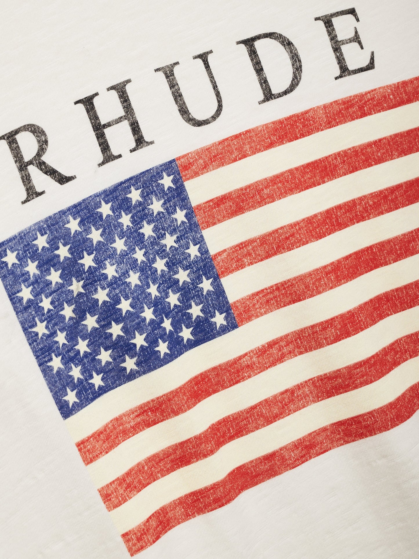 USA FLAG SLUB TEE - VTG WHITE