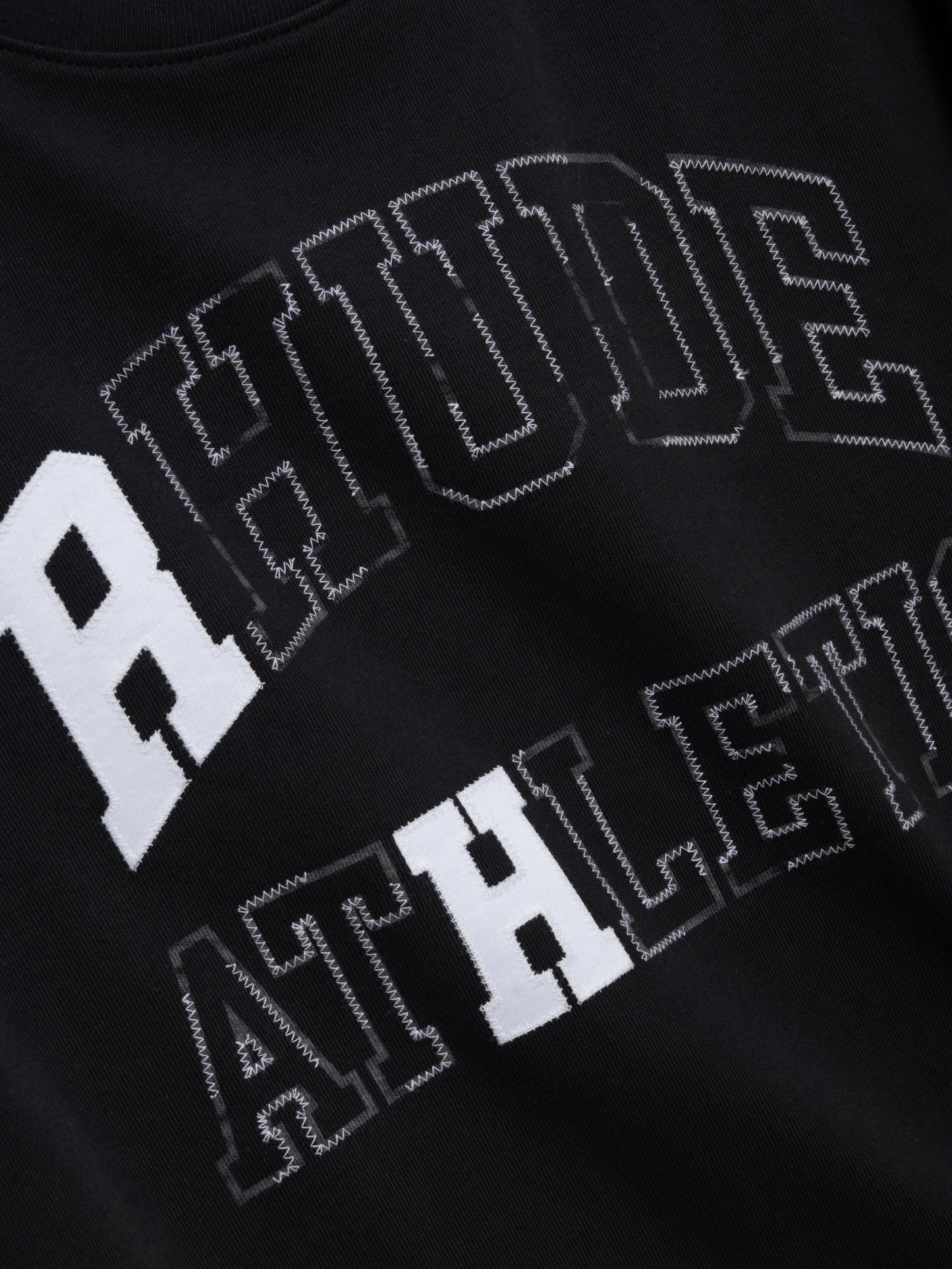 RHUDE ATHLETIC TEE - VINTAGE BLACK\/ WHITE