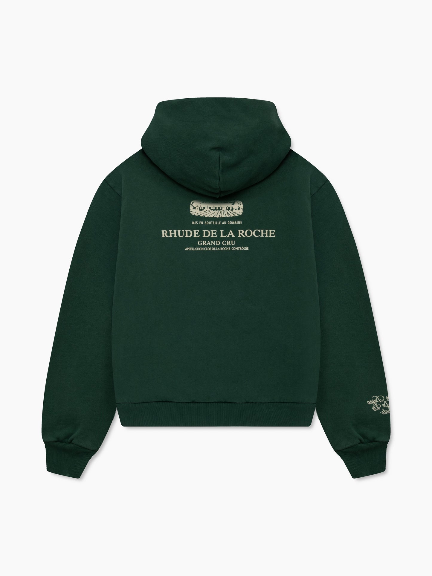 RHUDE x DOMAINE DUJAC HOODIE - GREEN \/ WHITE