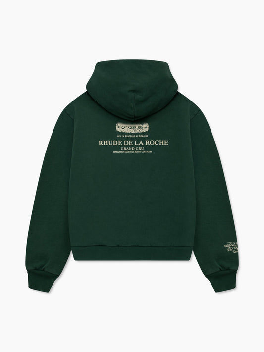 RHUDE x DOMAINE DUJAC HOODIE - GREEN \/ WHITE
