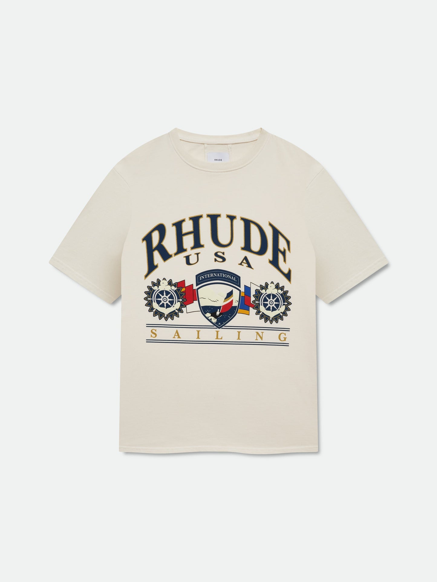 USA SAILING ICON TEE - VINTAGE WHITE\/ BLACK