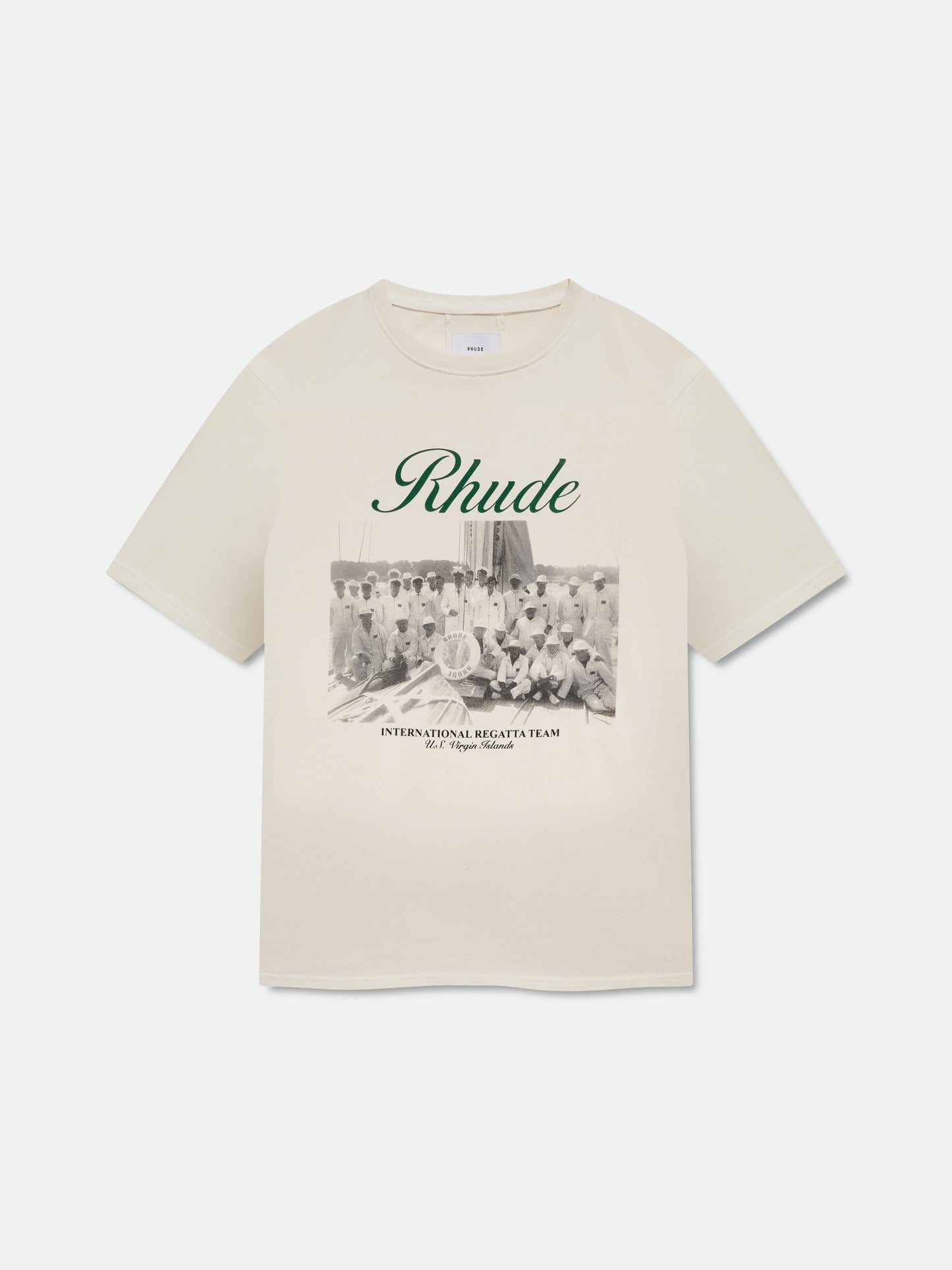 VIRGIN ISLANDS SCRIPT TEE - VINTAGE WHITE\/ BLACK\/ GREEN