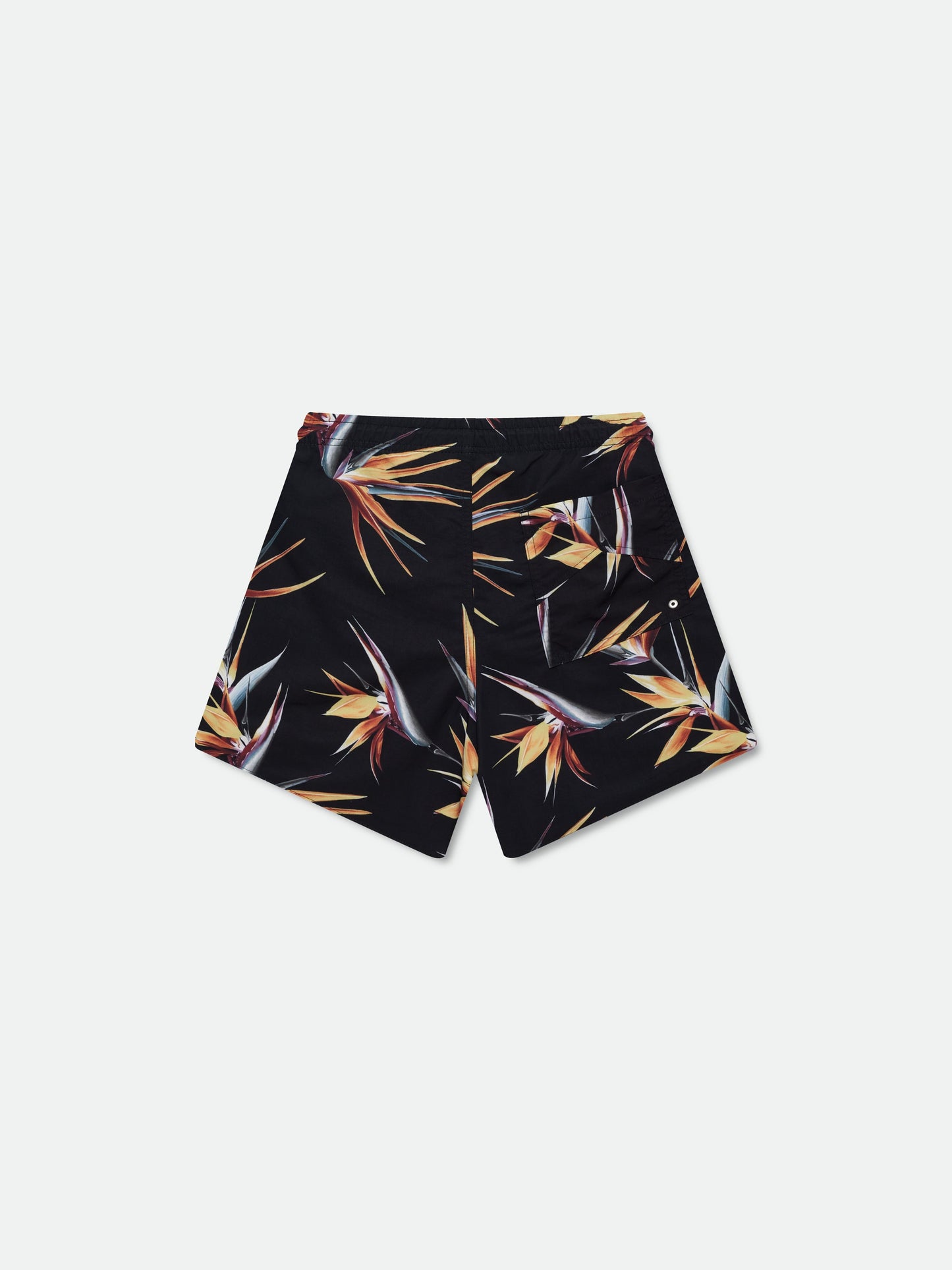 RHUDE REGATTA CLUB HAWAIIAN SWIM SHORT - BLACK \/ WHITE