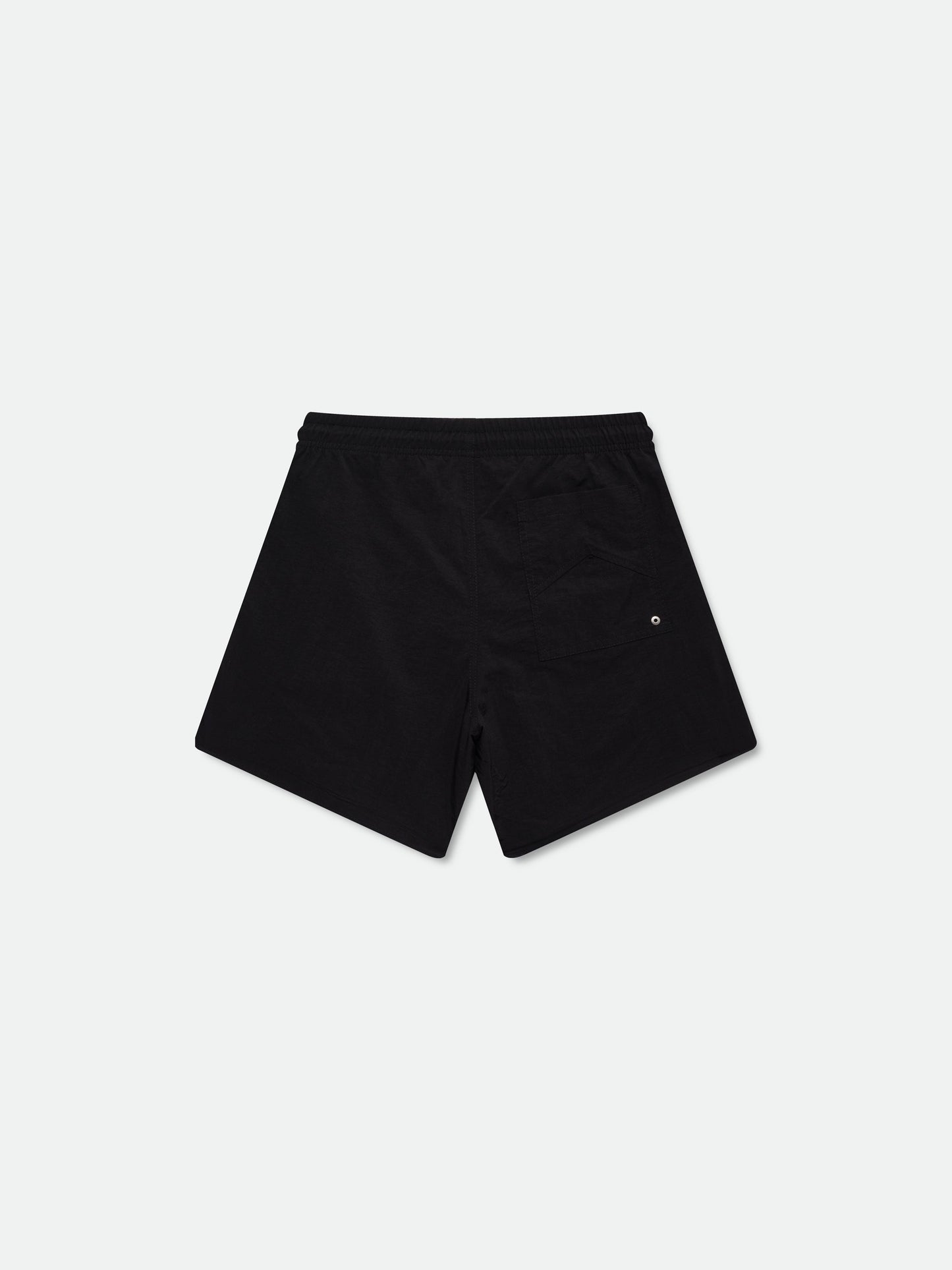RHUDE LOGO SWIM TRUNKS - BLACK \/ WHITE