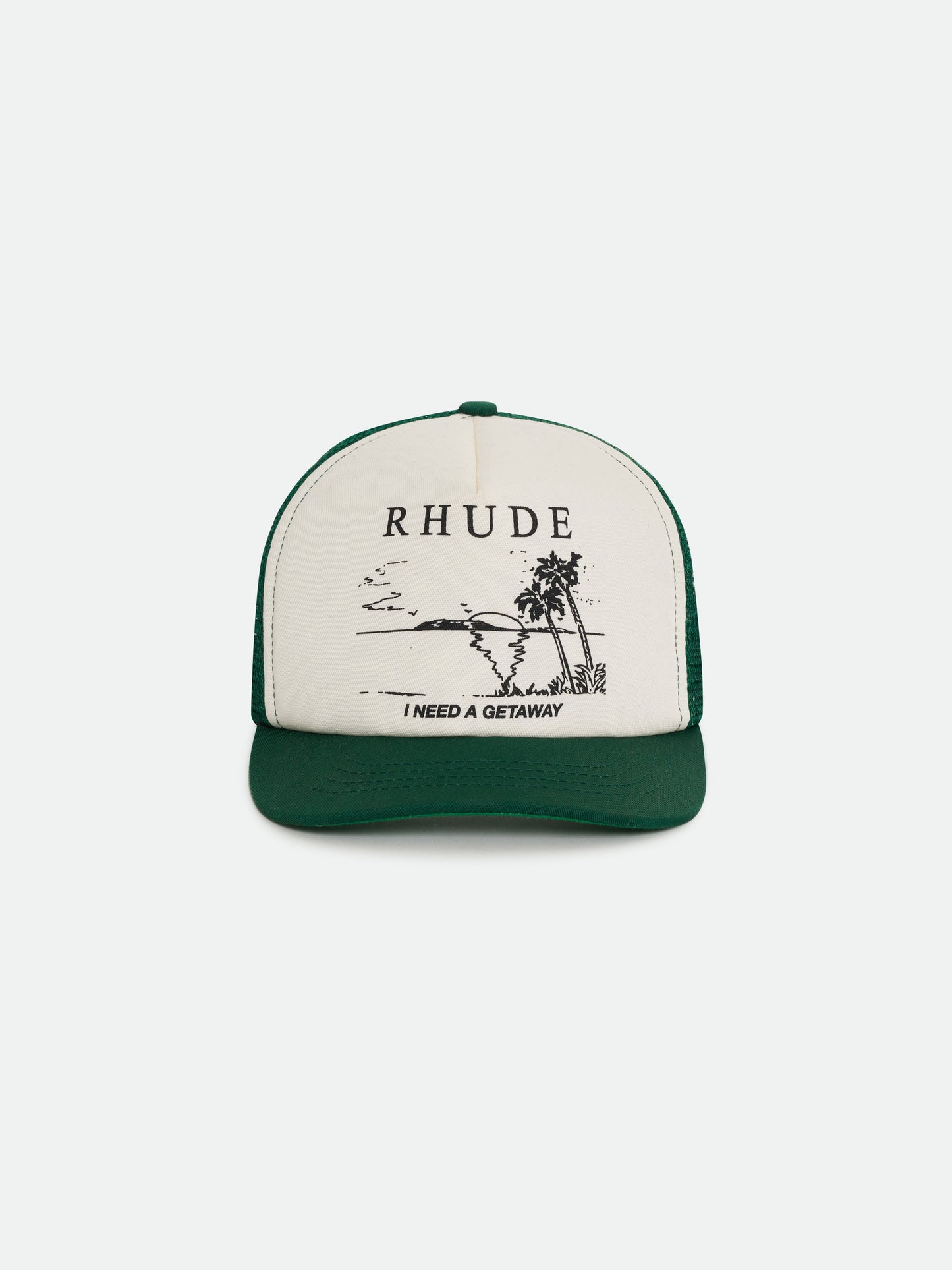 I NEED A GETAWAY TRUCKER HAT - WHITE \/GREEN