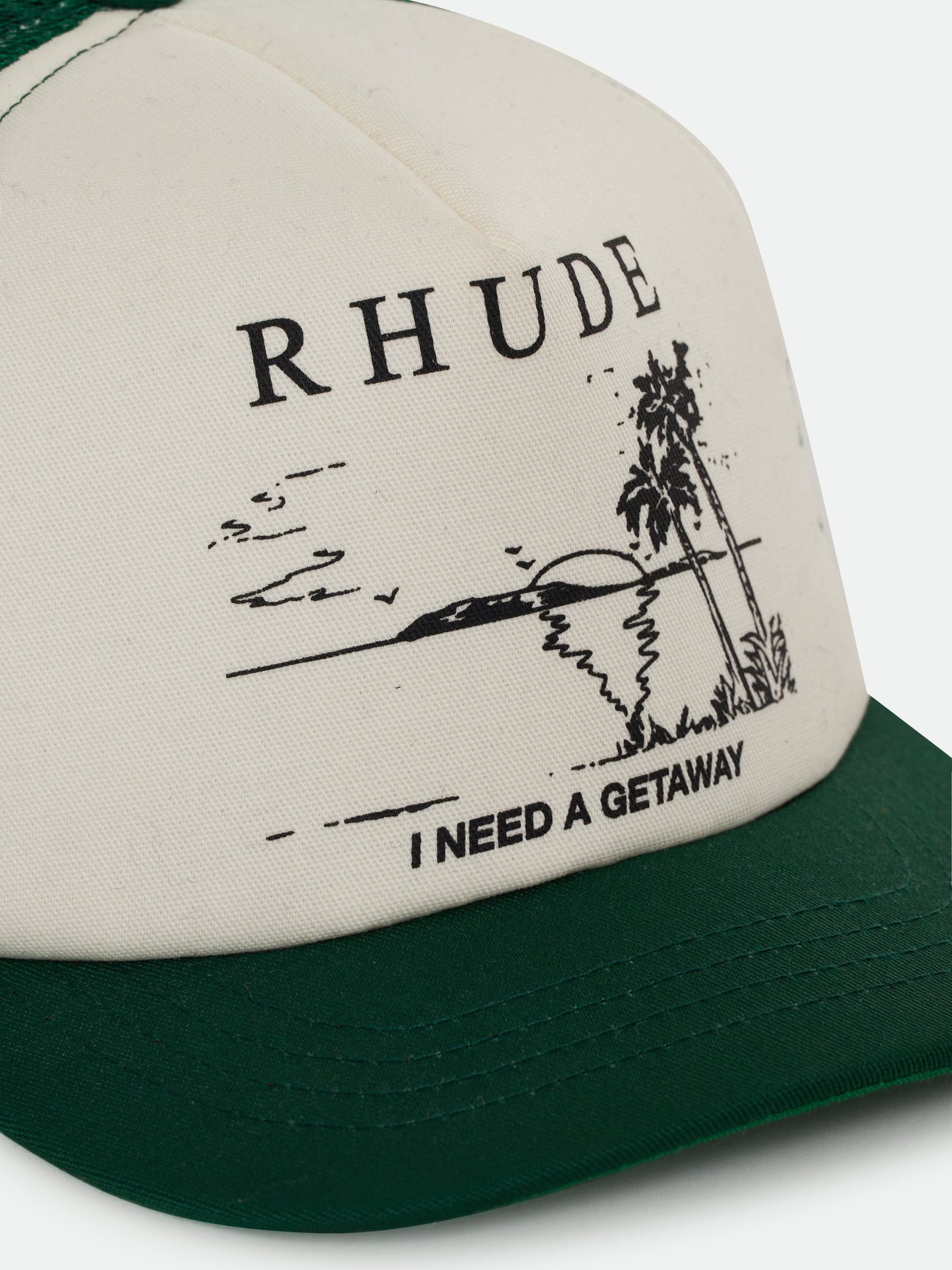 I NEED A GETAWAY TRUCKER HAT - WHITE \/GREEN