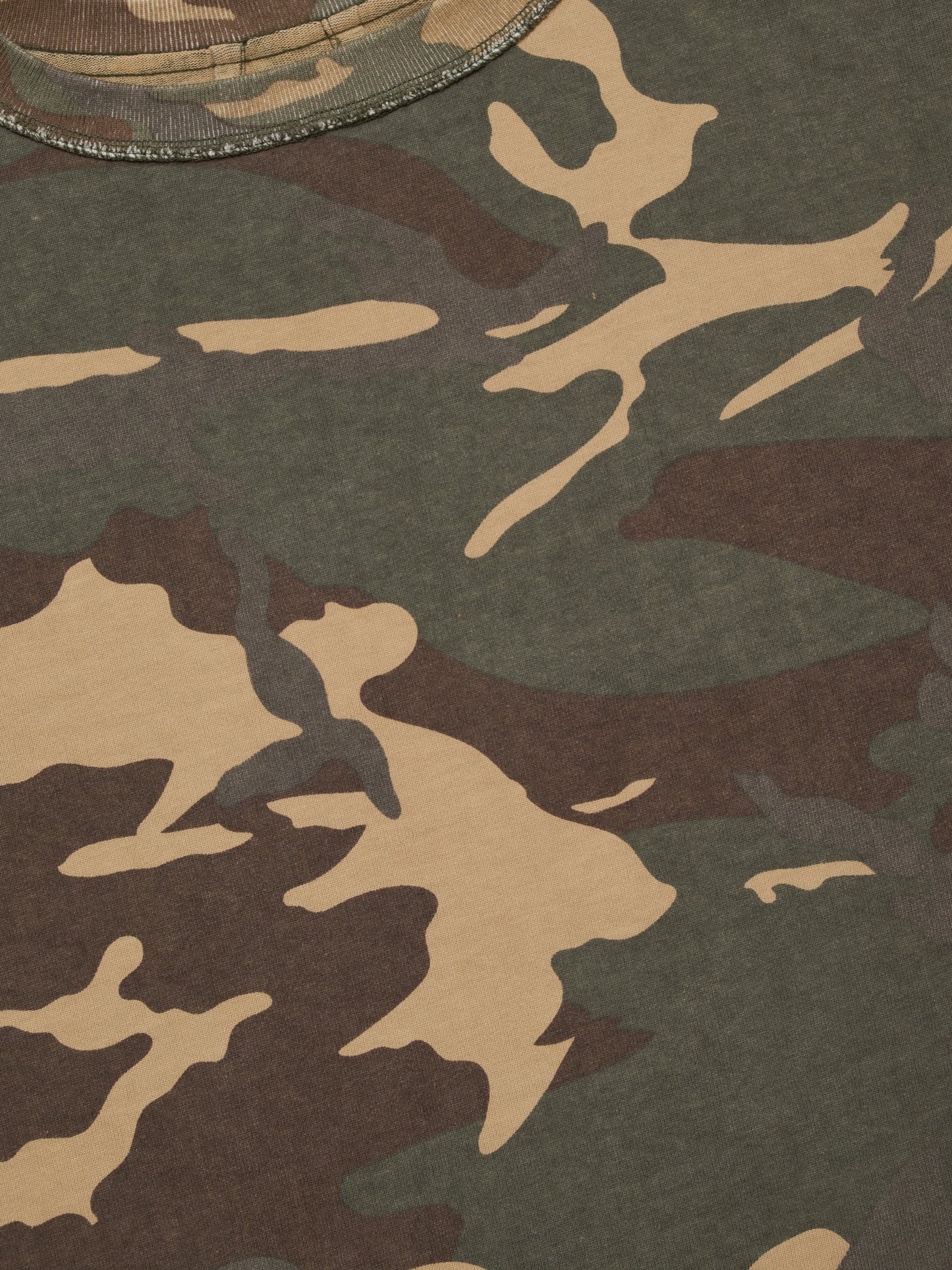 CAMO DOUBLE-LAYERED TEE - MULTI GREEN