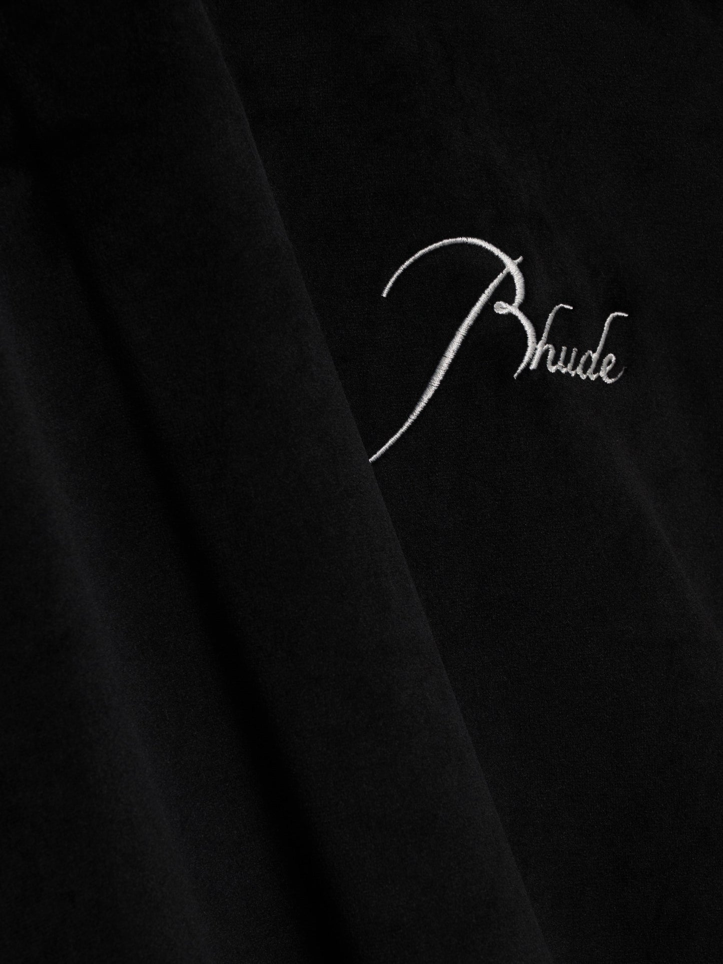 VELOUR CLASSIQUE CREWNECK - BLACK\/ WHITE