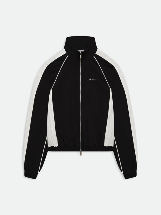 RAMONA PIPING TRACK JACKET - BLACK \/ WHITE