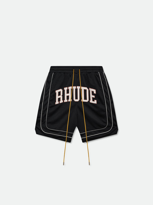 BAGGY COLLEGIATE LOGO SHORT - RED\/BLACK