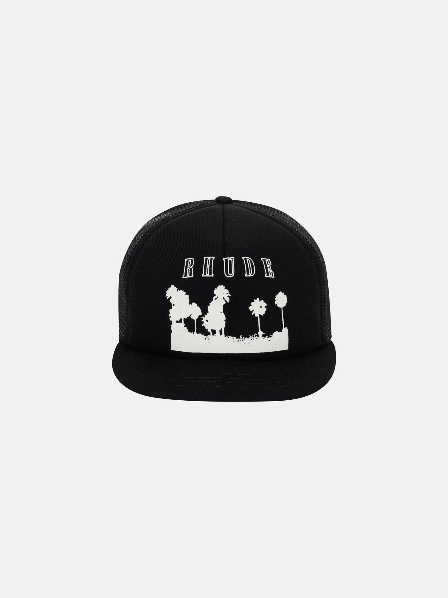 THOUSAND PALMS TRUCKER HAT - BLACK\/WHITE