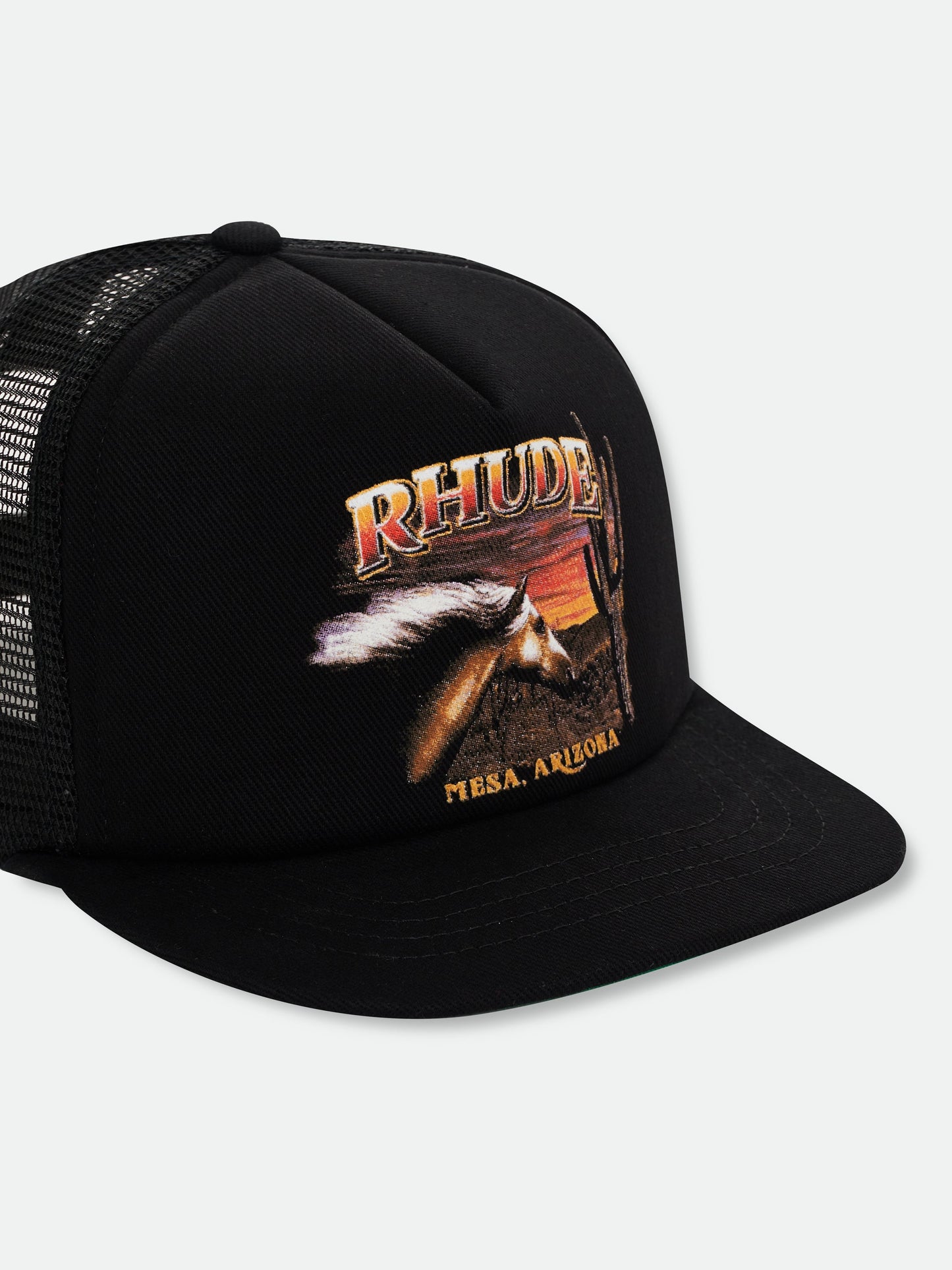 MESA STALLION TRUCKER HAT - BLACK \/ WHITE \/ RED