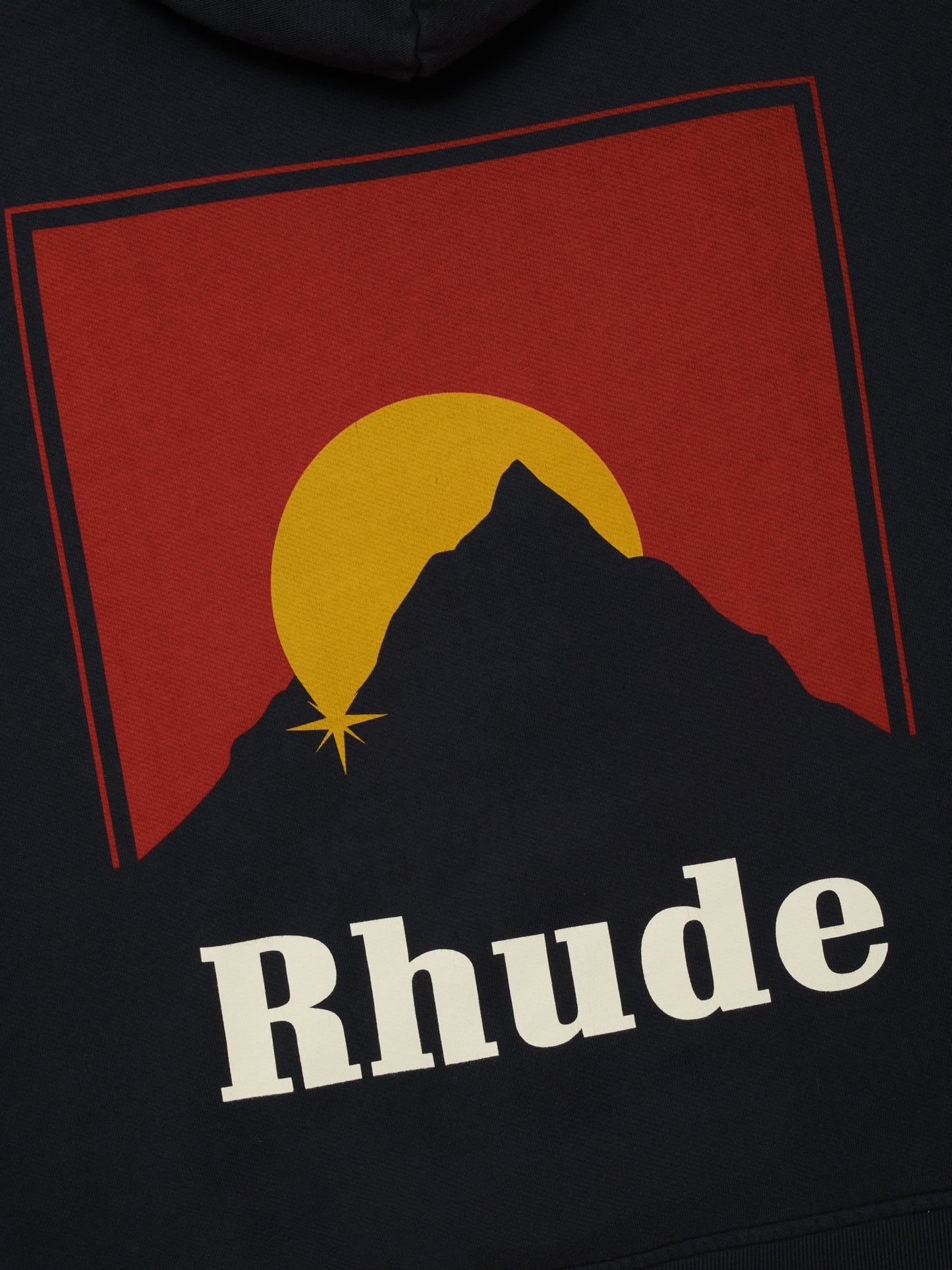 RHUDE MOONLIGHT ZIP-UP HOODIE - VTG BLACK