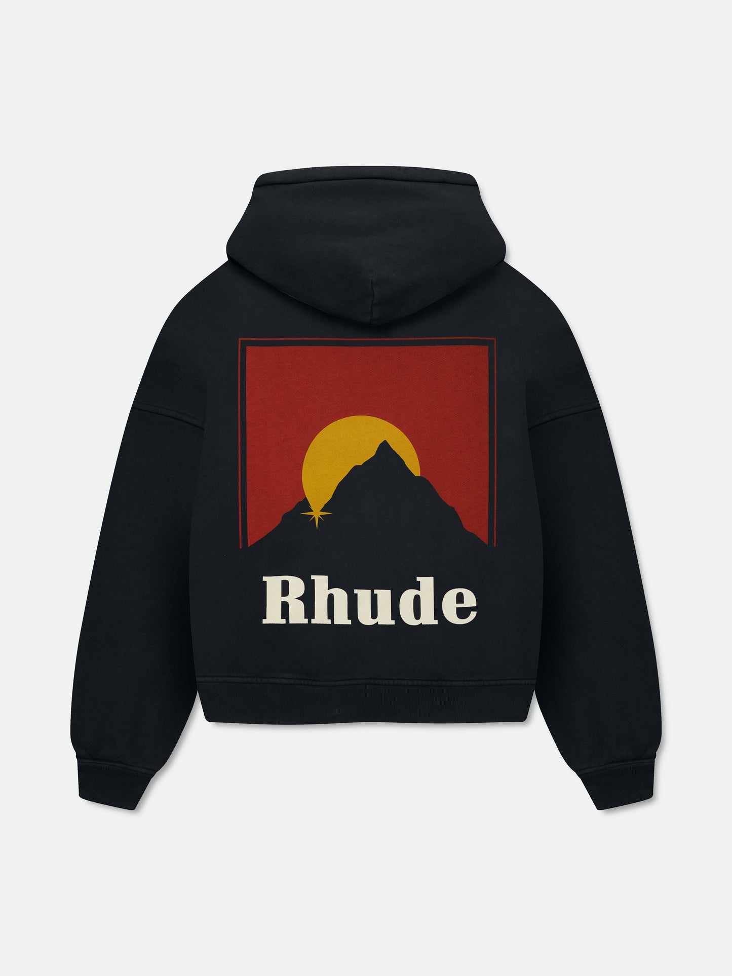 RHUDE MOONLIGHT ZIP-UP HOODIE - VTG BLACK