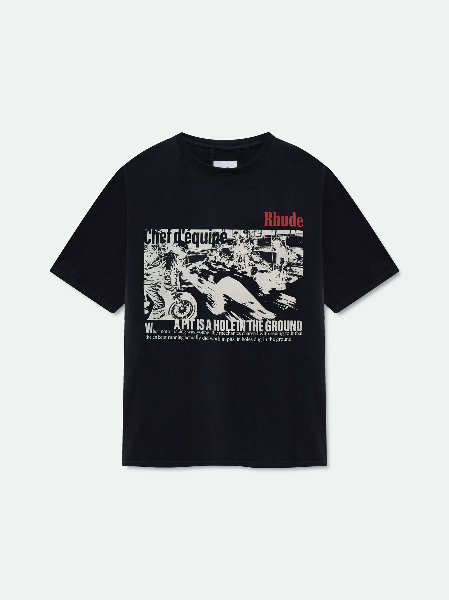 GRAND PRIX TEE - VINTAGE BLACK \/ WHITE \/ RED