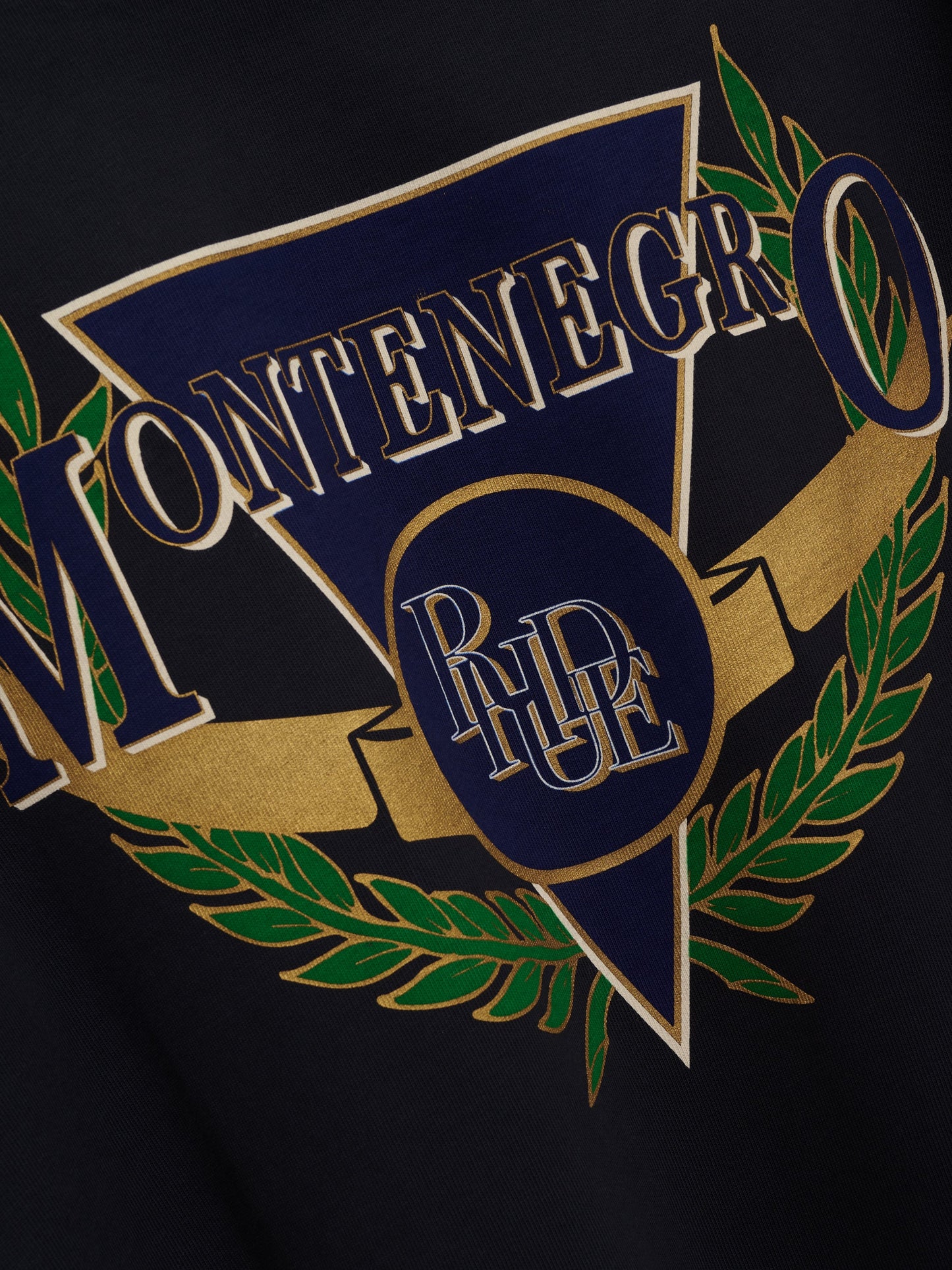 MONTENEGRO REGATTA LS TEE - VINTAGE BLACK\/ NAVY\/ GREEN