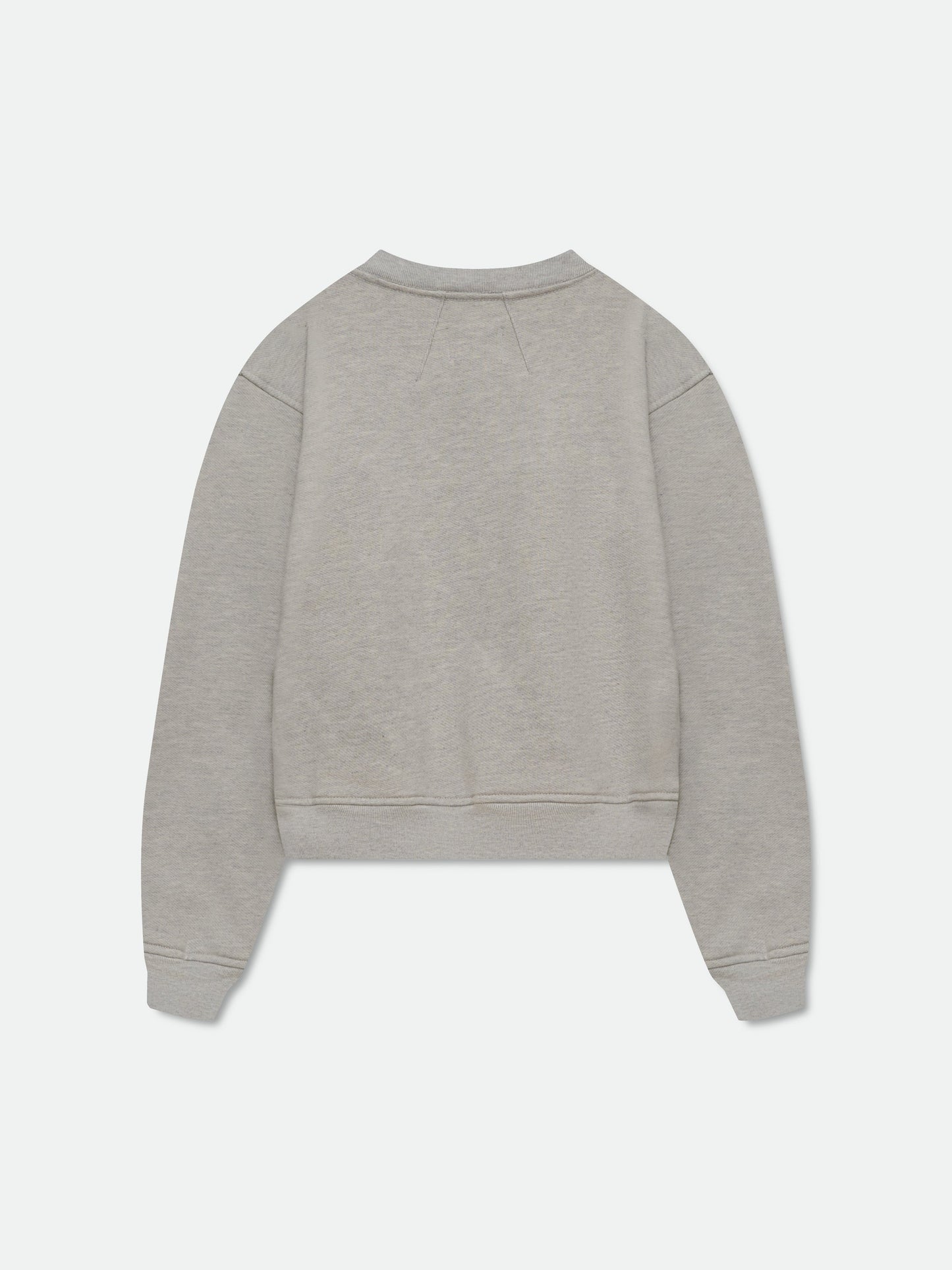 USA FLAG CREWNECK - HEATHER GREY