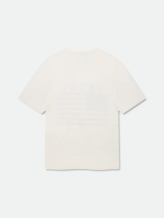 USA FLAG SLUB TEE - VTG WHITE