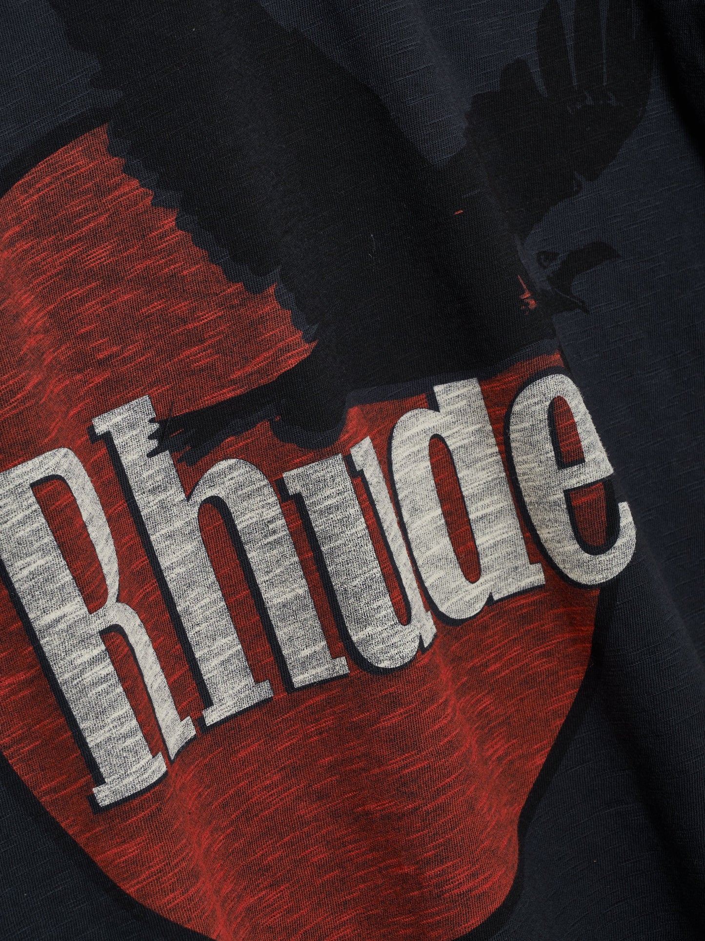 RHUDE EAGLE LOGO SLUB TEE - BLACK \/ RED \/ WHITE