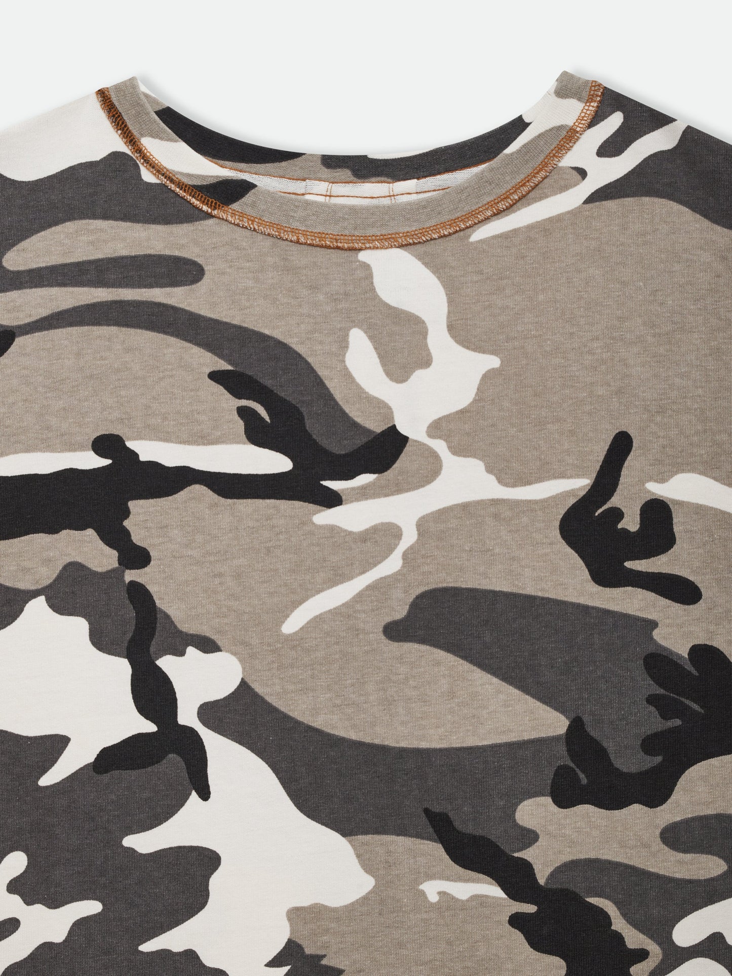 CAMO DOUBLE-LAYERED TEE - MULTI GREY