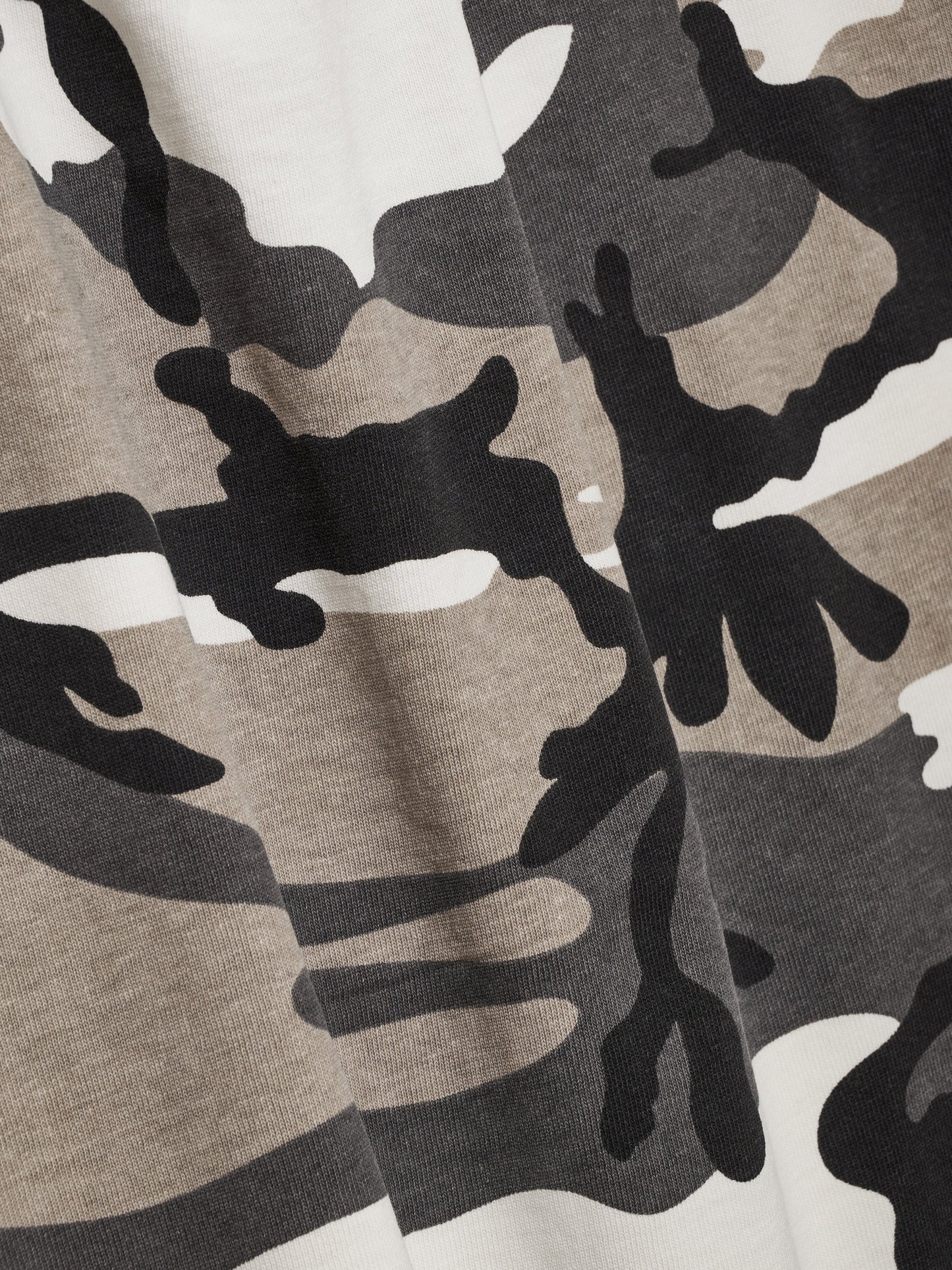 CAMO DOUBLE-LAYERED TEE - MULTI GREY