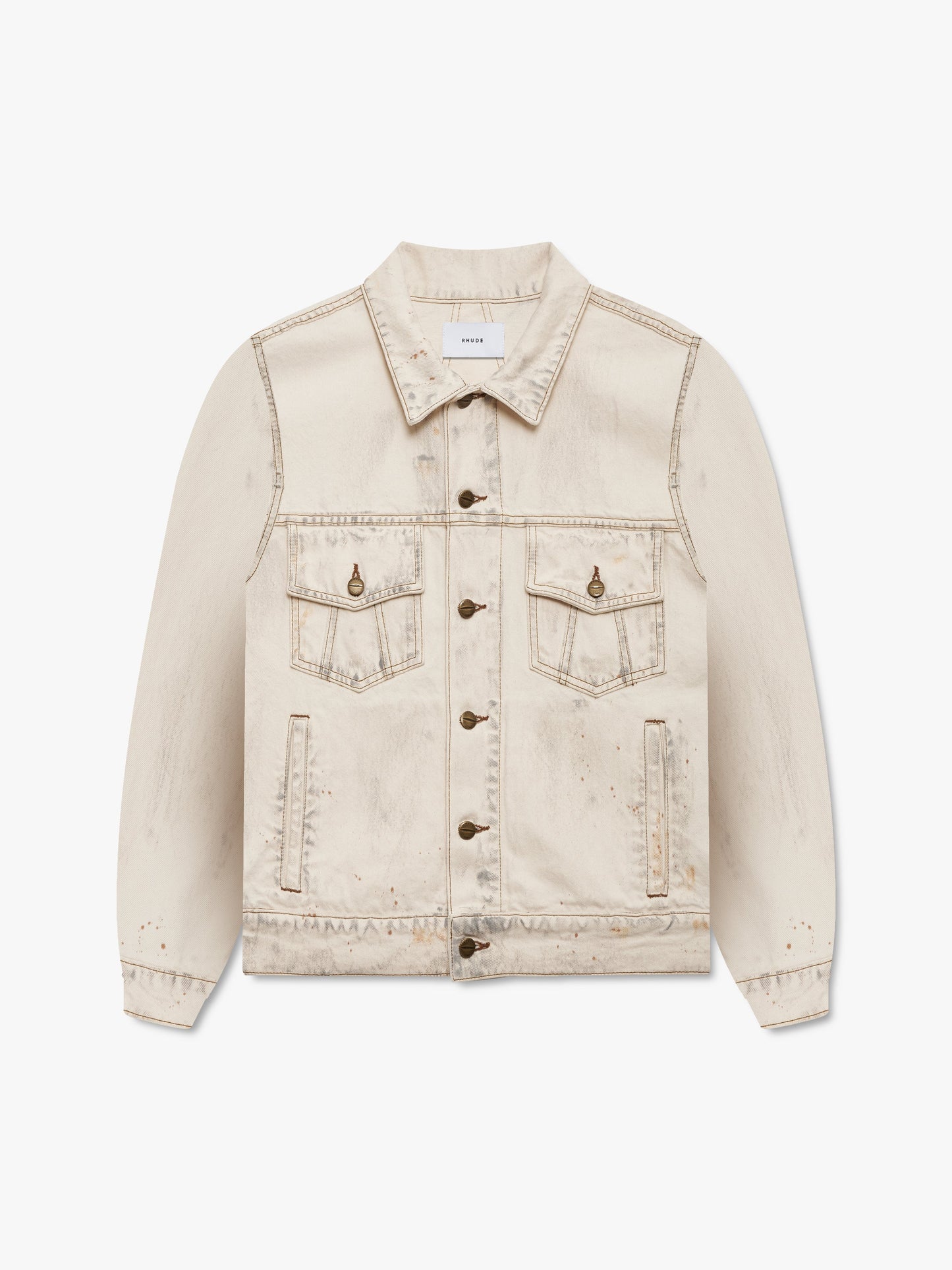 DROP-NECK DENIM TRUCKER JACKET