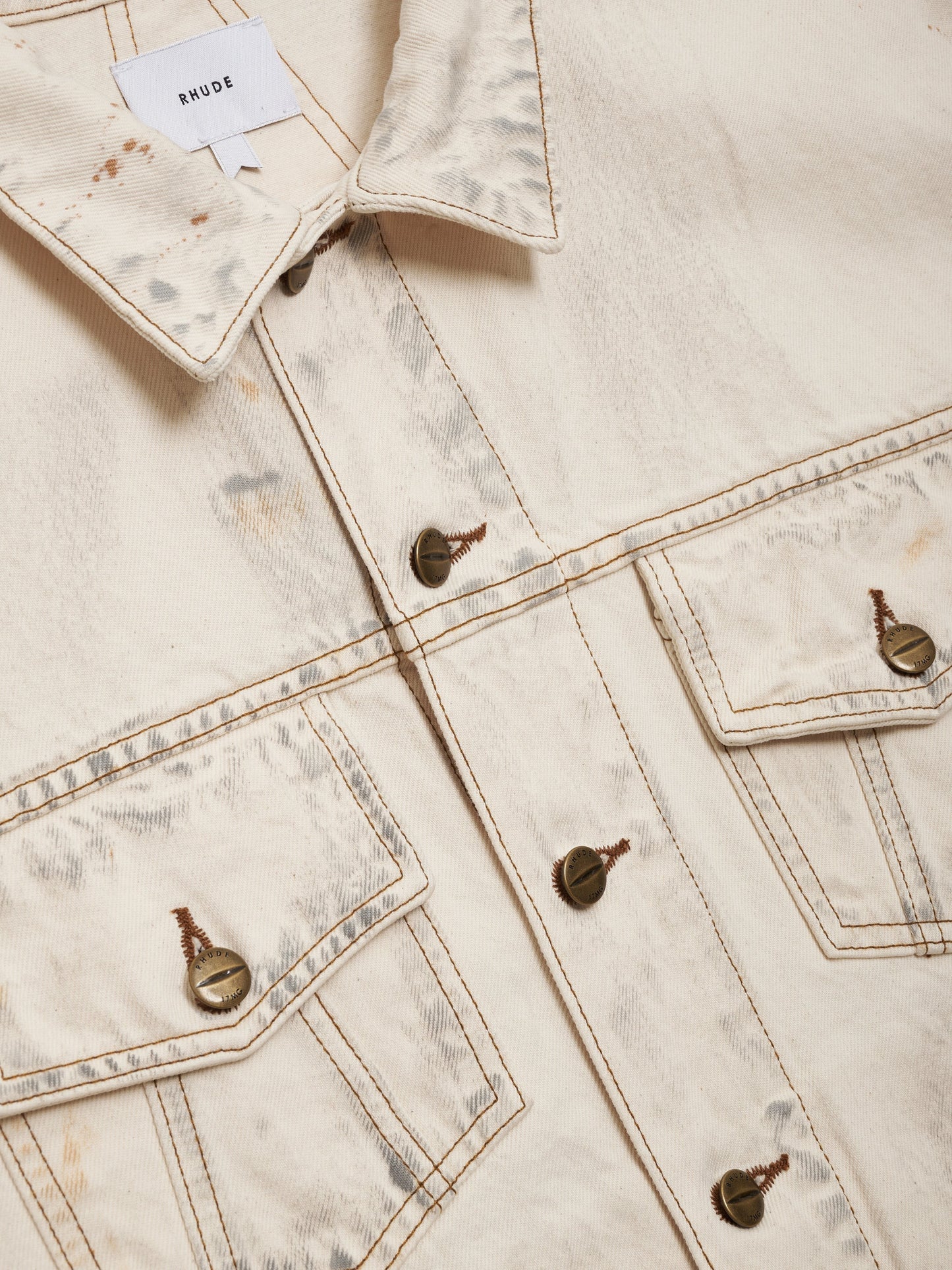 DROP-NECK DENIM TRUCKER JACKET