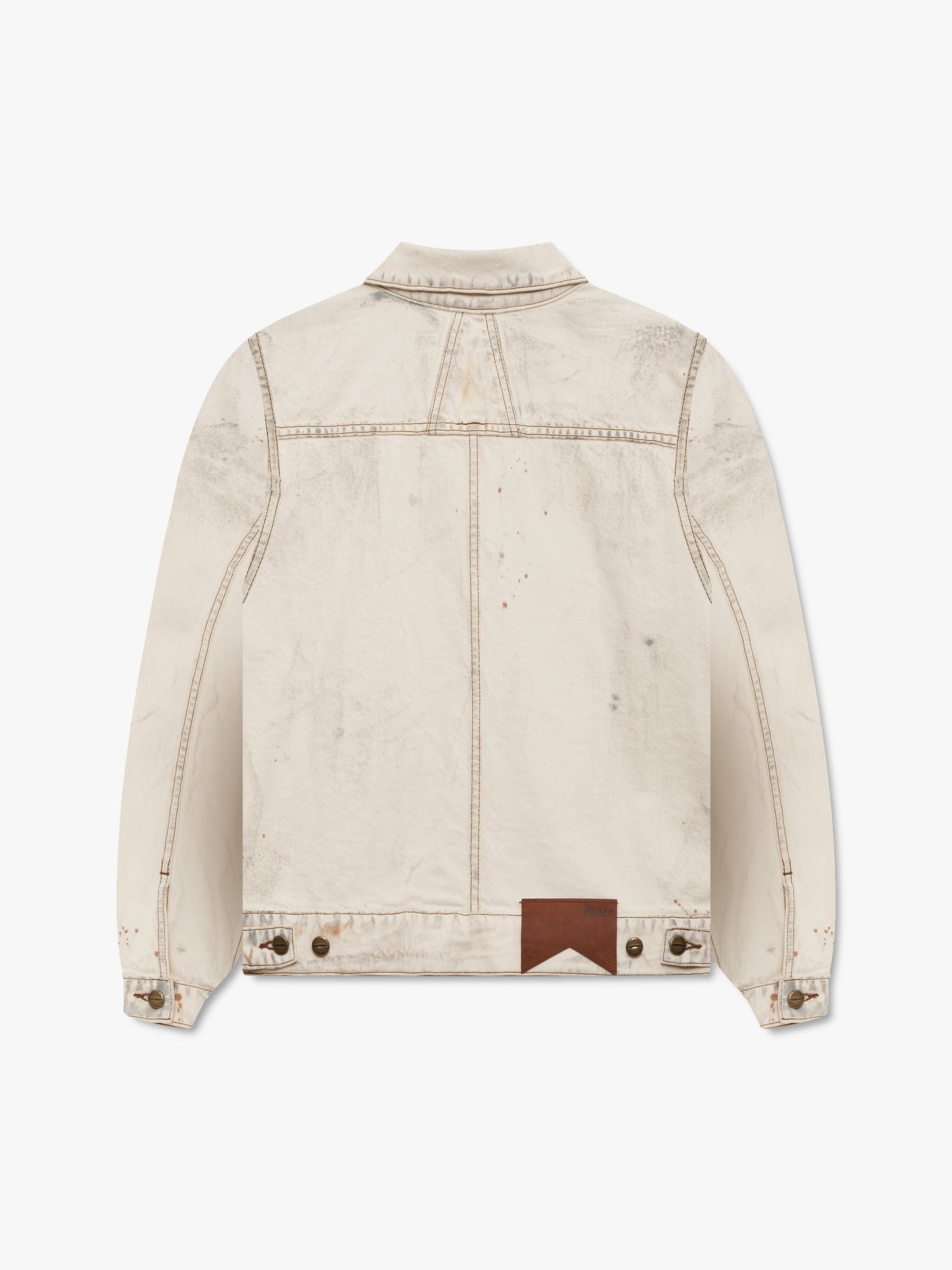 DROP-NECK DENIM TRUCKER JACKET
