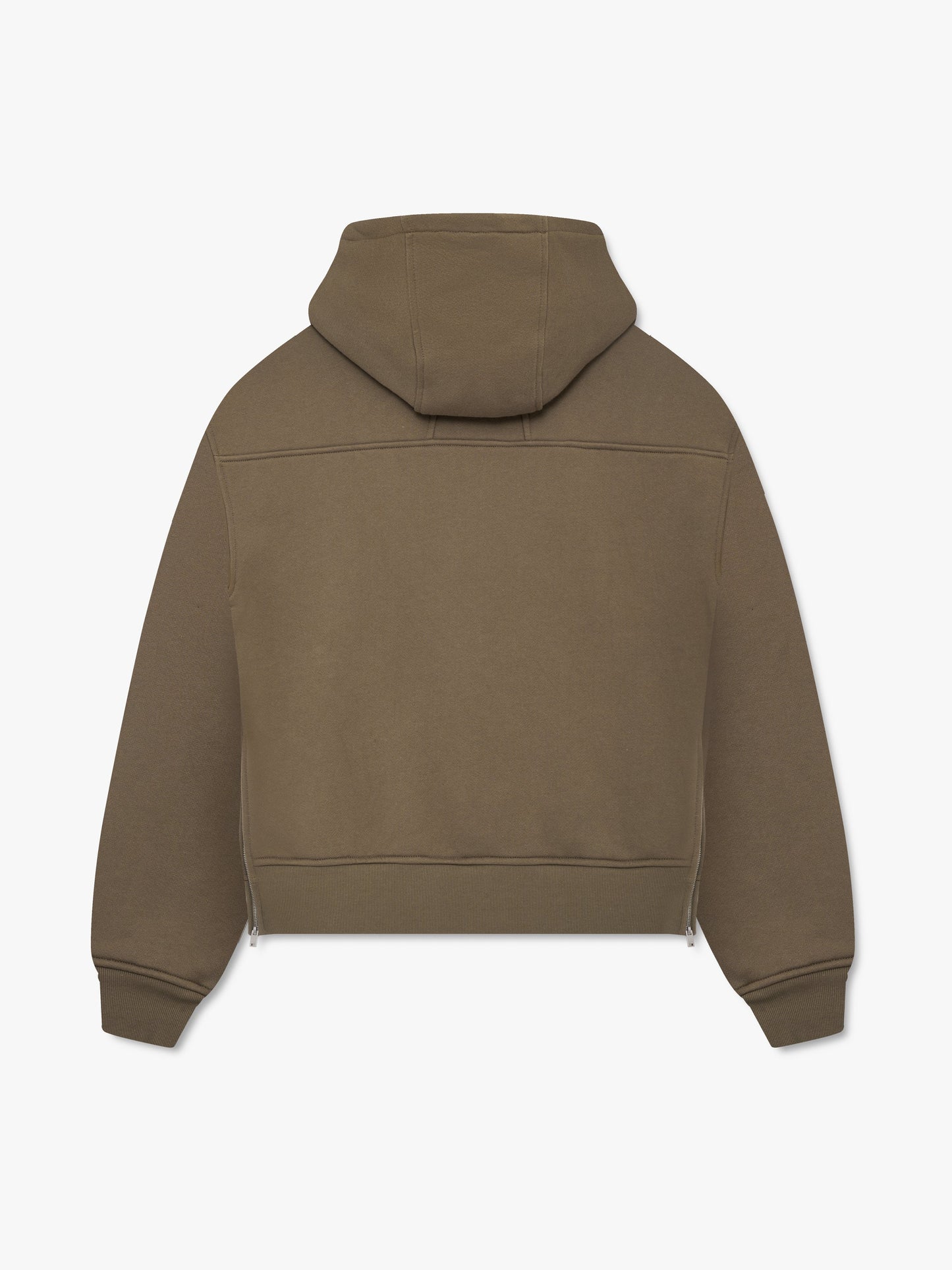 CLASSIQUE SIDE ZIP PULLOVER HOODIE - MOSS