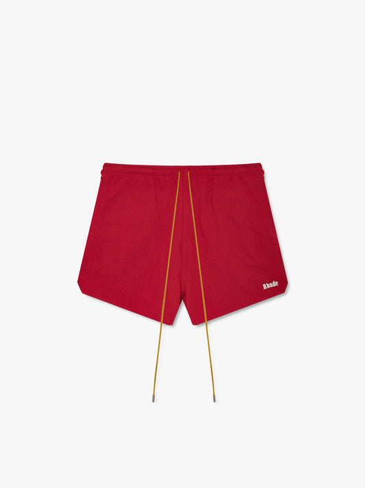 CLASSIC TWILL LOGO SHORT - RED\/WHITE