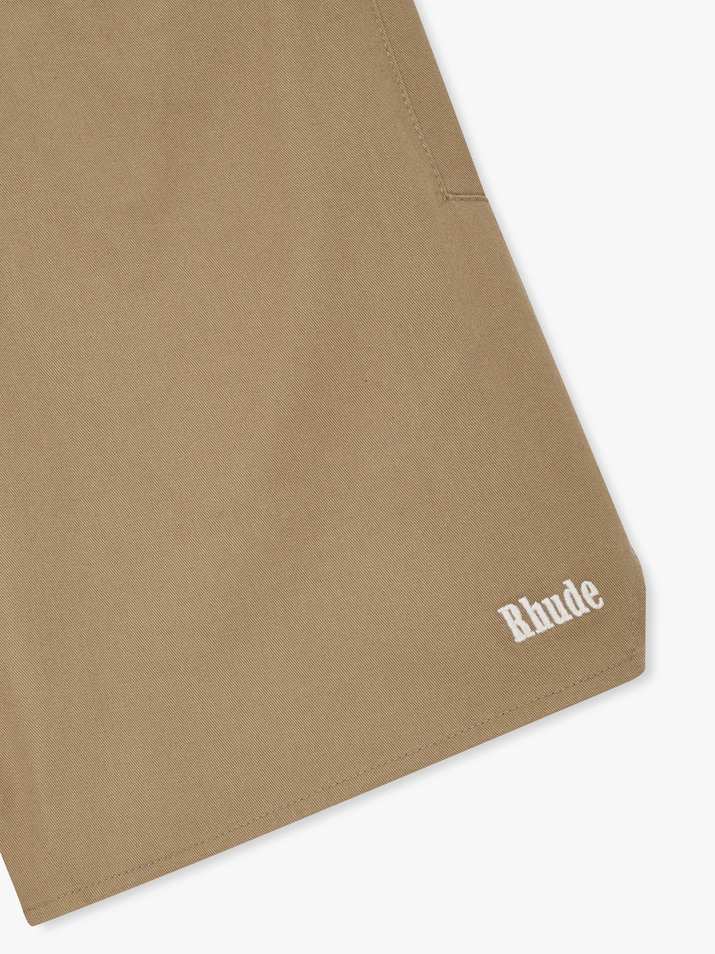 CLASSIC TWILL LOGO SHORT - KHAKI \/ WHITE