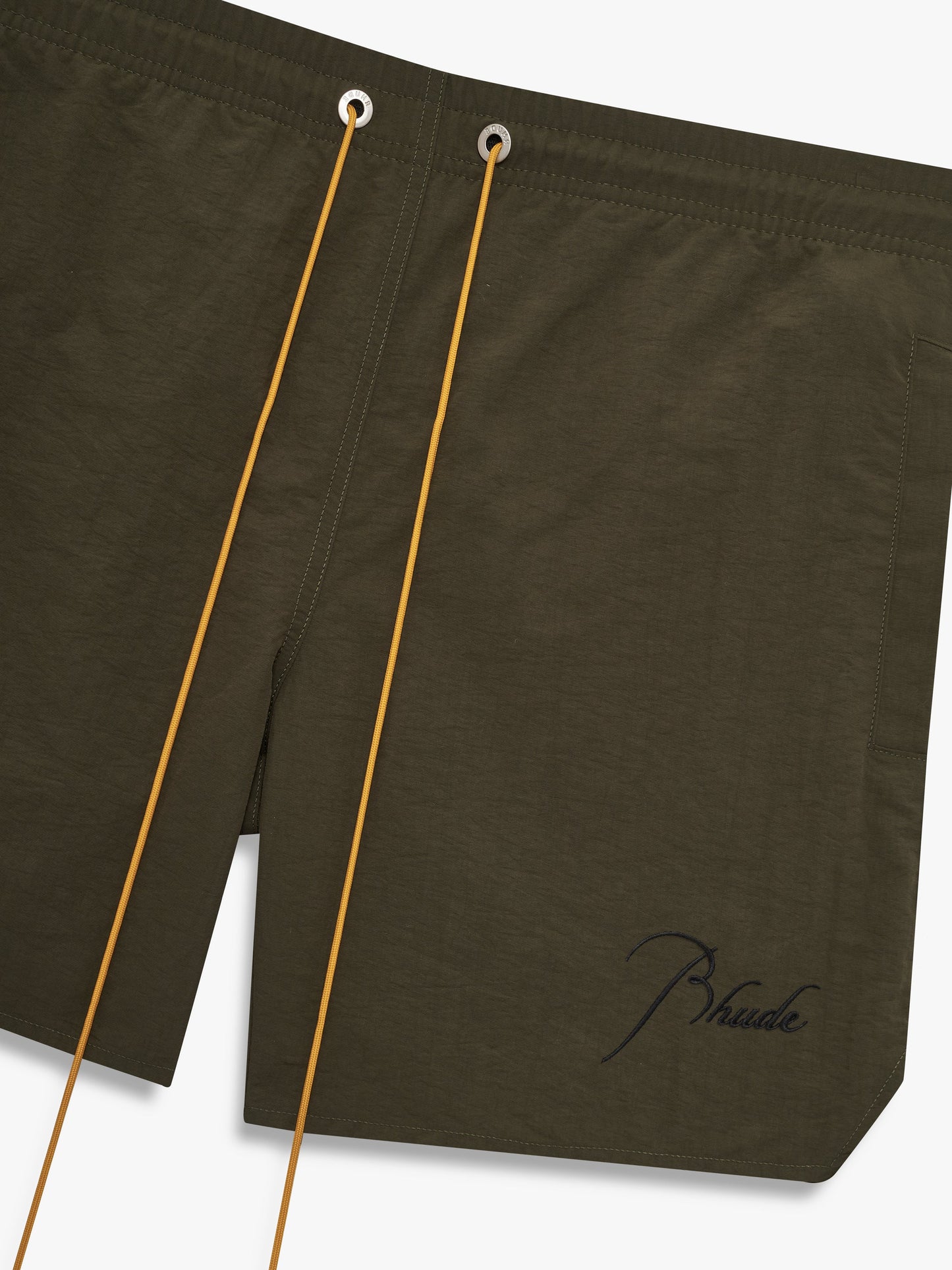 RHUDE RADIATOR SWIM TRUNKS - MOSS GREEN\/BLACK
