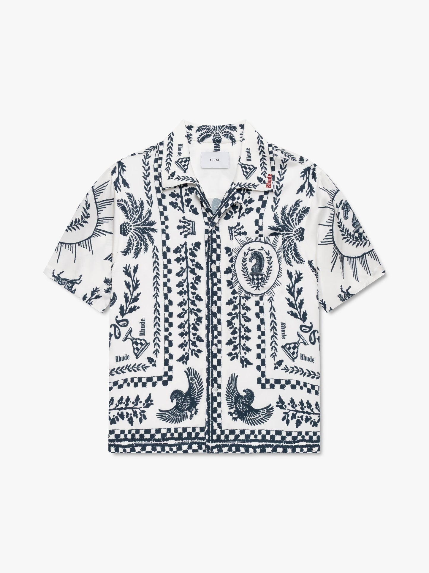 REGISTA TILE PRINT BUTTON-UP SHIRT