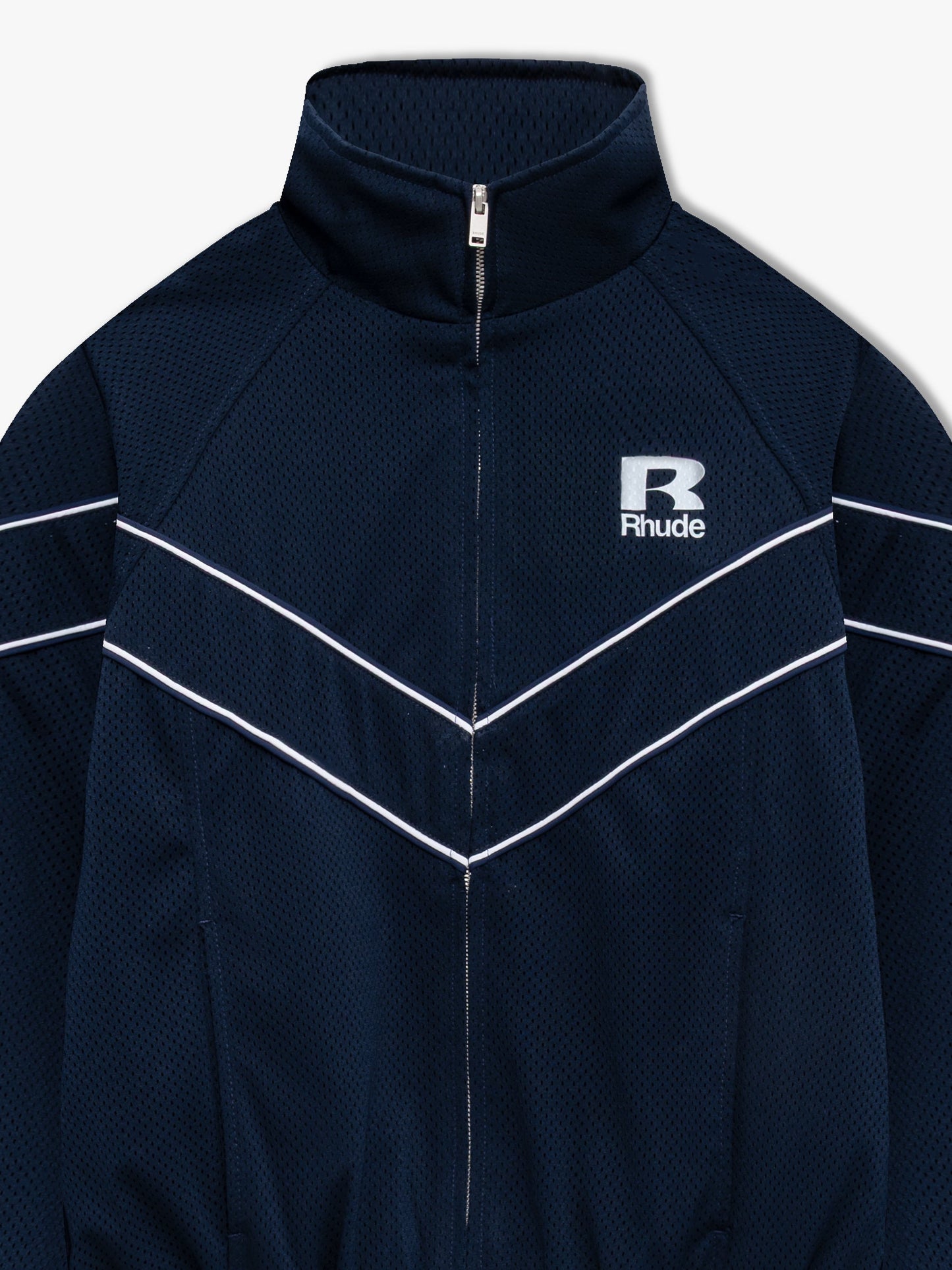 RHUDE MESH PIPING RAGLAN TRACK JACKET