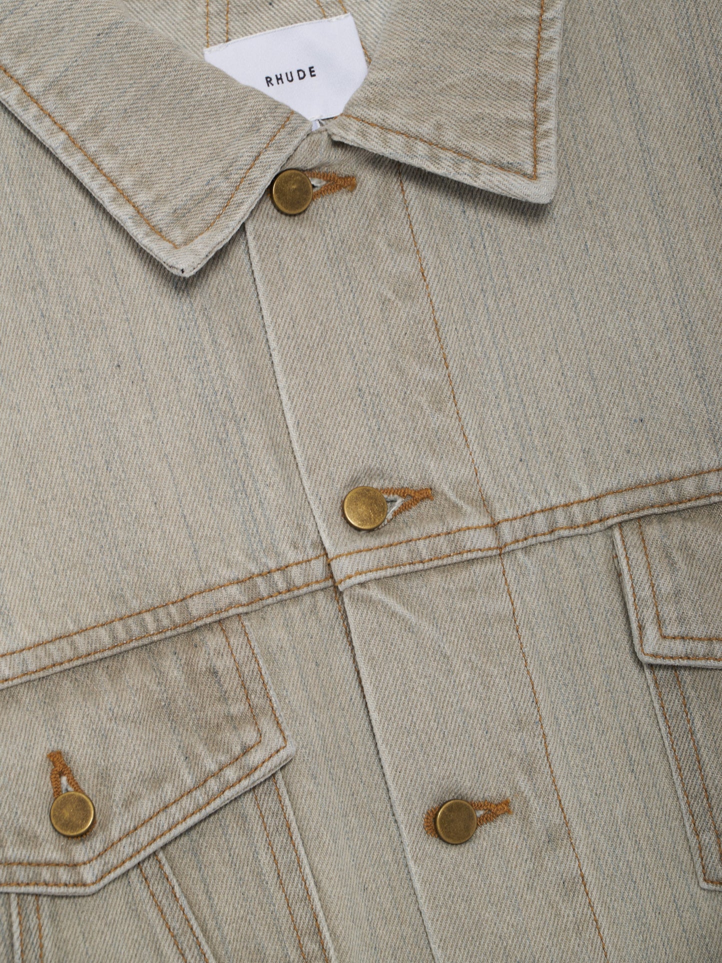 DROP-NECK DENIM TRUCKER JACKET