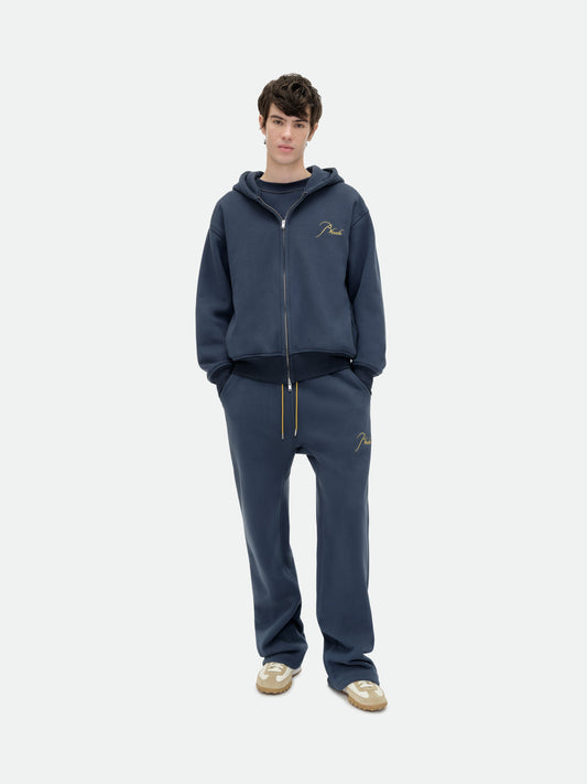 CLASSIQUE FULL ZIP HOODIE - NAVY\/YELLOW