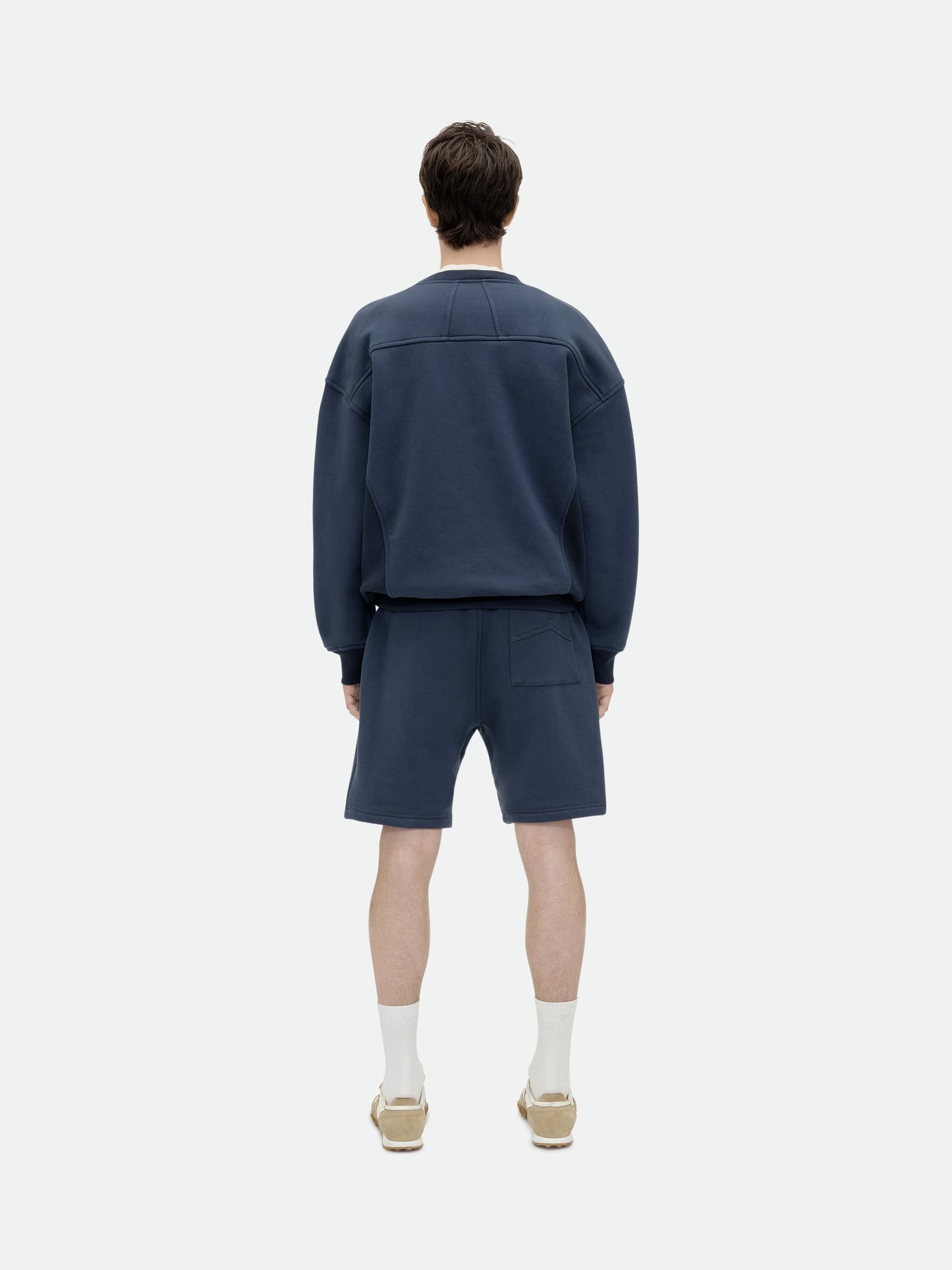 CLASSIQUE SWEAT SHORTS - NAVY\/YELLOW