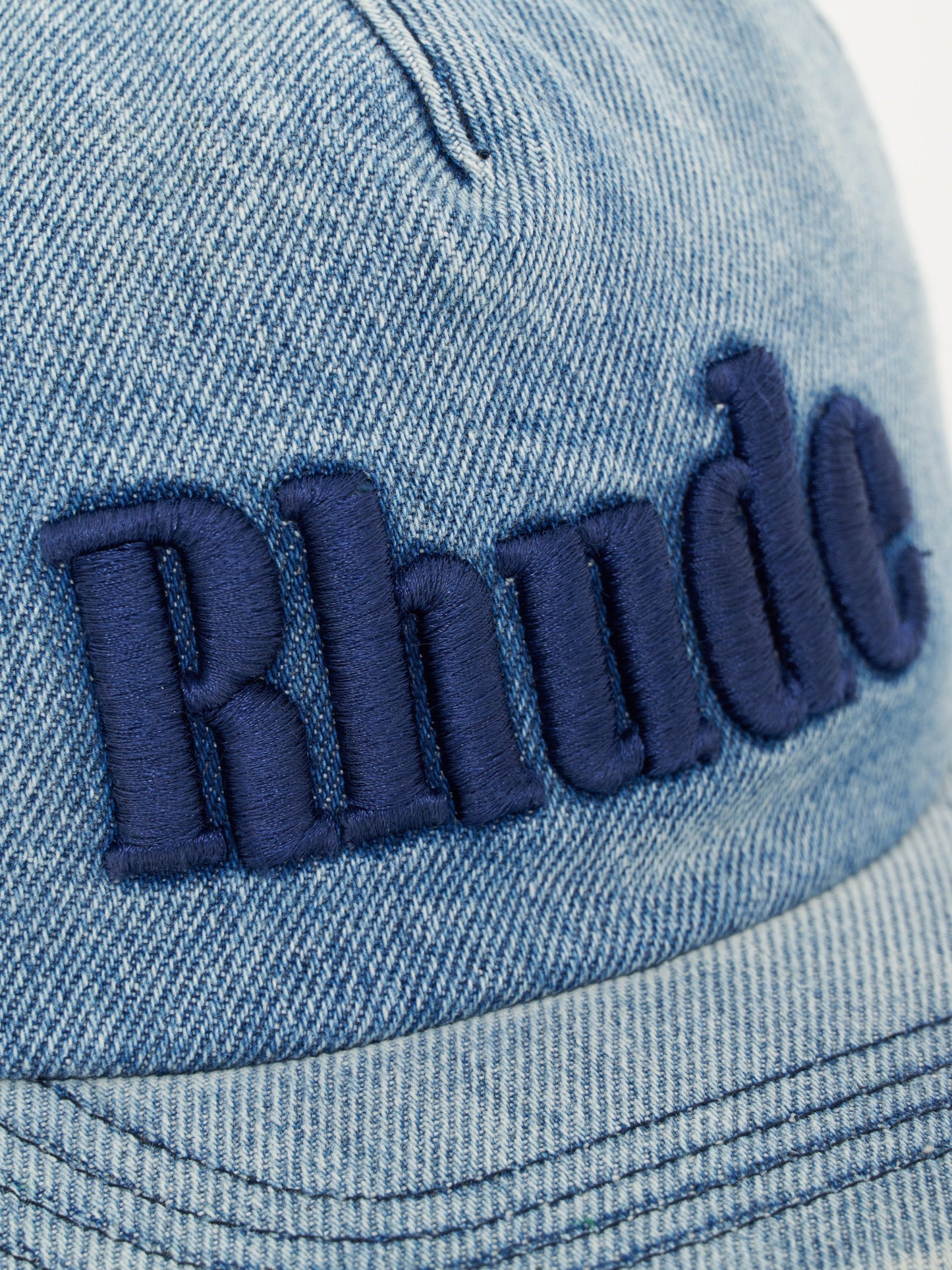 RHUDE LOGO DENIM HAT - INDIGO