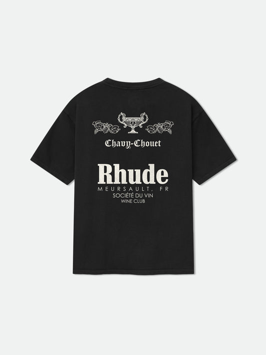 RHUDE x DOMAINE CHAVY-CHOUET TEE - VTG BLACK