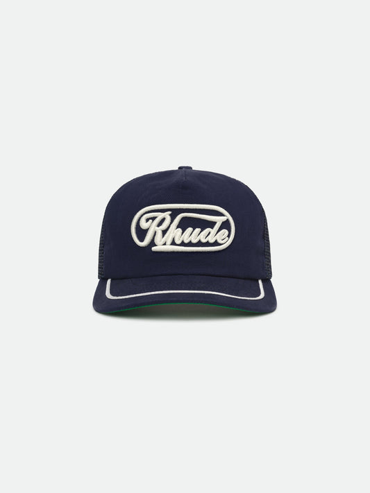 RHUDE PATCH TRUCKER HAT - NAVY\/ WHITE