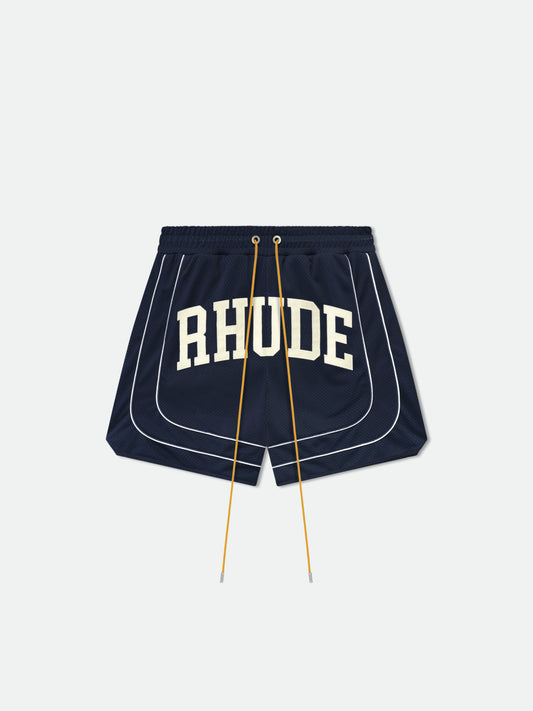 BAGGY COLLEGIATE LOGO SHORT - NAVY\/CREAM