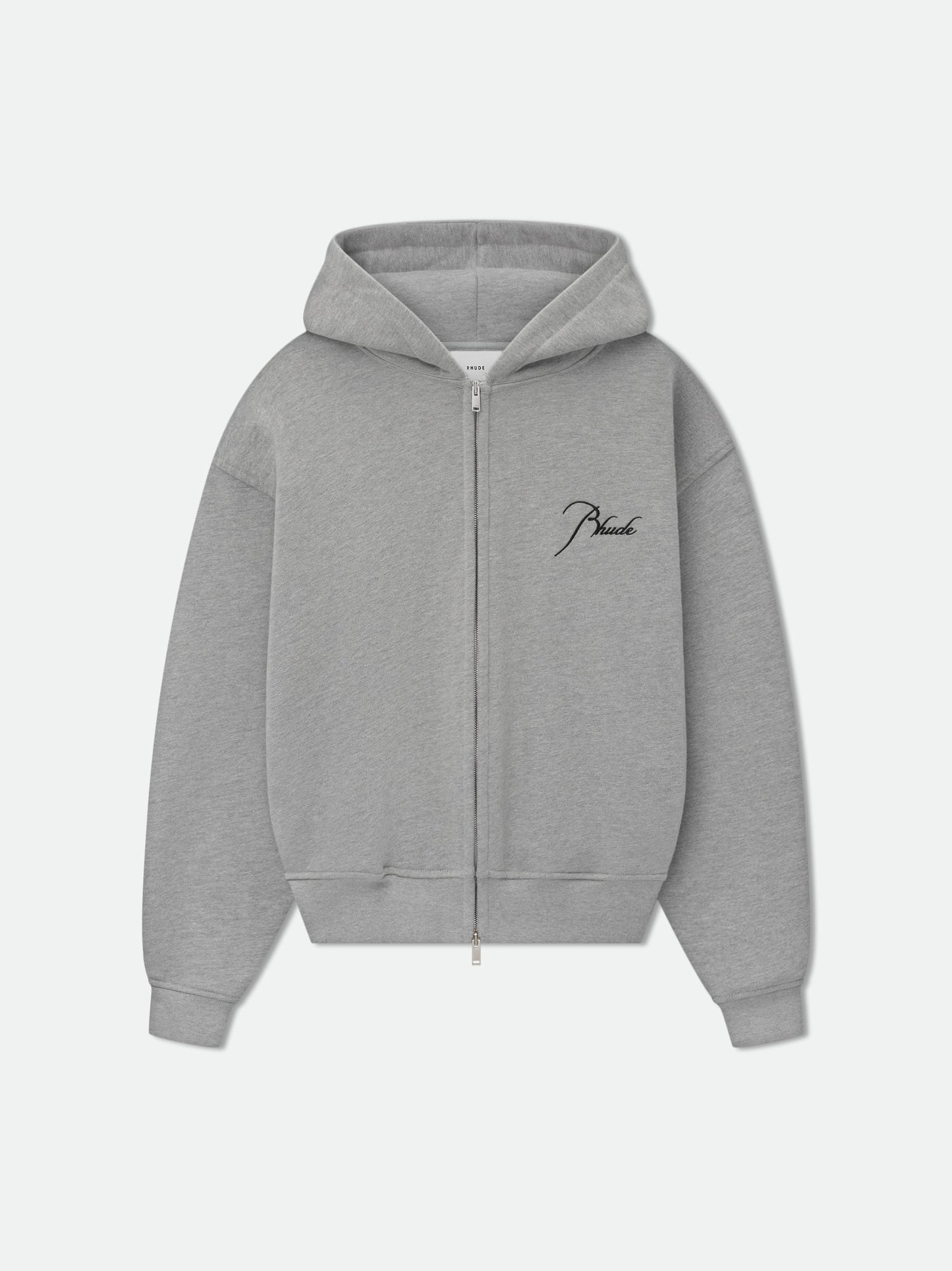 CLASSIQUE FULL ZIP HOODIE - HEATHER GREY