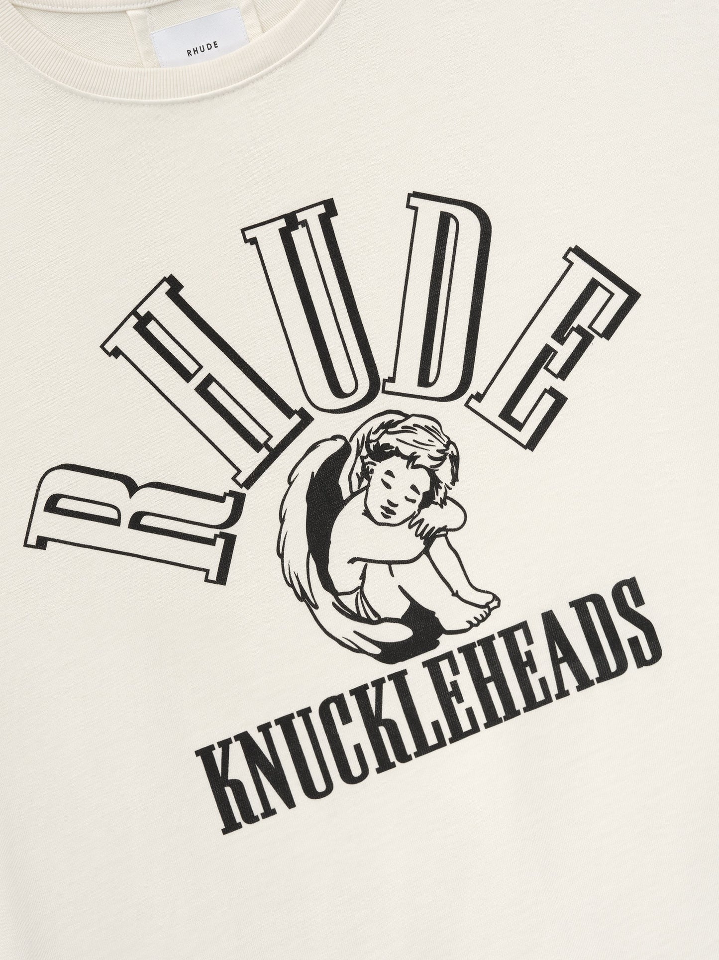 RHUDE KNUCKLEHEADS TEE - VTG WHITE\/BLACK