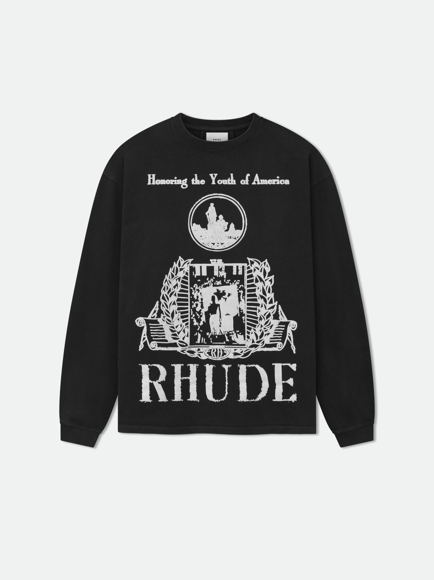 YOUTH OF AMERICA LS TEE - VINTAGE BLACK