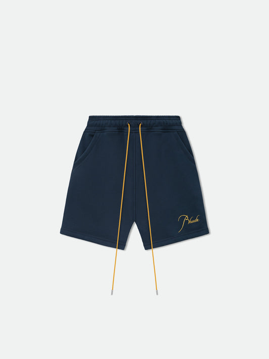 CLASSIQUE SWEAT SHORTS - NAVY\/YELLOW