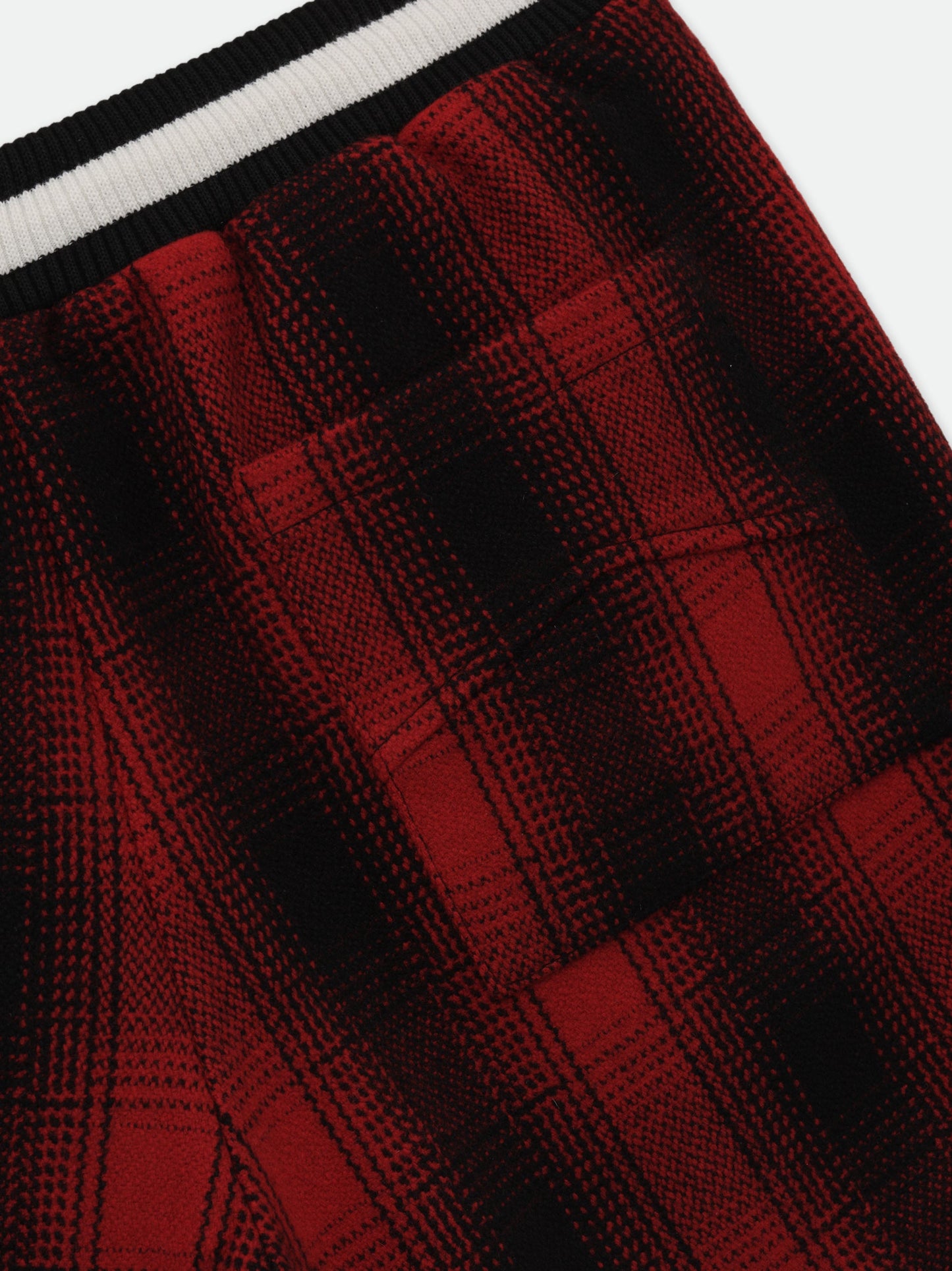 FLANNEL RHUDE COLLEGIATE COURT LOGO SHORT - RED\/BLACK