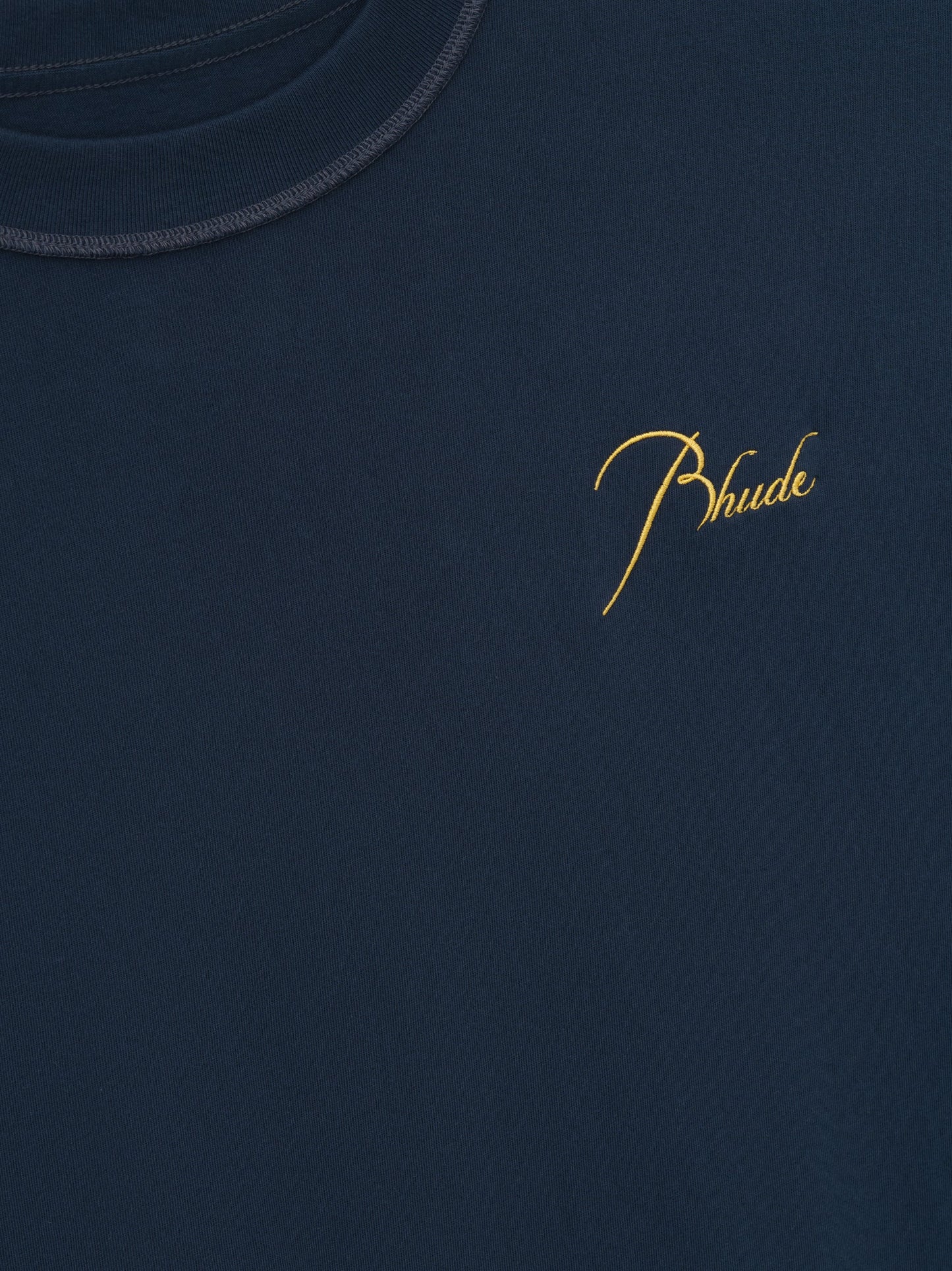 CLASSIQUE CUTOFF SLEEVE TEE - NAVY\/YELLOW