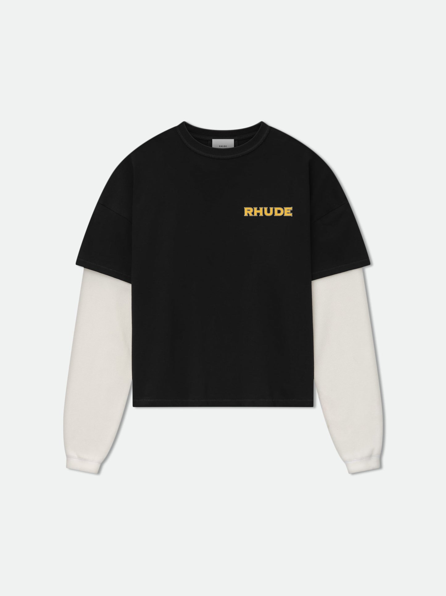 RHUDE STEEL DOUBLE-LAYERED TEE - VTG BLACK